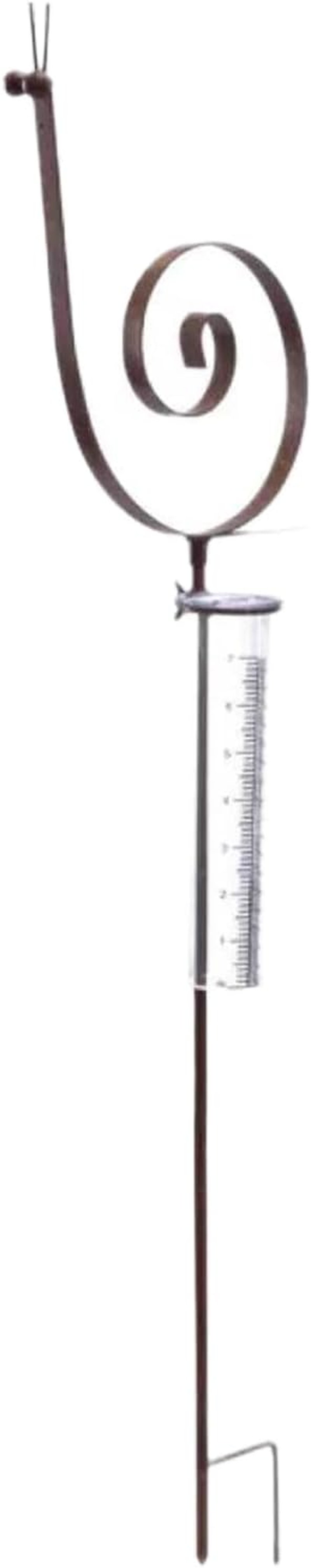 Snail Stake Rain Gauge - 36.6X7.8In Outdoor Rainfall Monitor, Decorative Garden Gauge Ornament, Long Lasting Cute Snail Design | Multipurpose Weather Measuring Tool for Patio, Balcony, Lawn, Yard