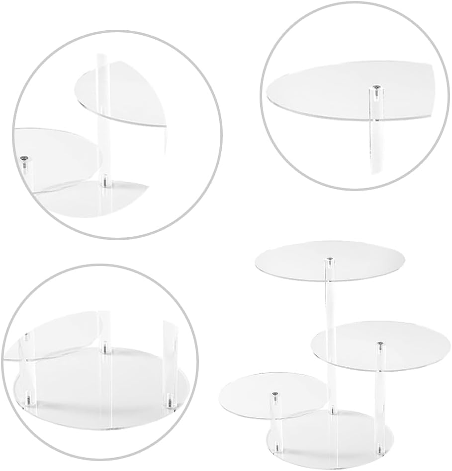 3 Tier Clear Cupcake Stand,Cupcake Holder,Dessert Tower,Pastry Stand,Dessert Display Holder,Acrylic Cake Stand,For Party,Wedding,Baby Shower image number 1