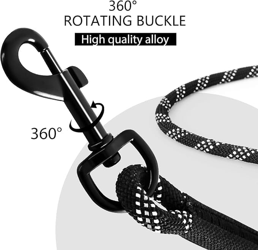 Training Lead for Dogs5M 10M 15FT 30FT Long Line Dog Lead with Soft Padded Handle Sturdy Hook Long Dog Lead, Reflective Extra Long Recall Training Lead for Dogs Walking Hiking Camping Swimming15Ft(5M) image number 5