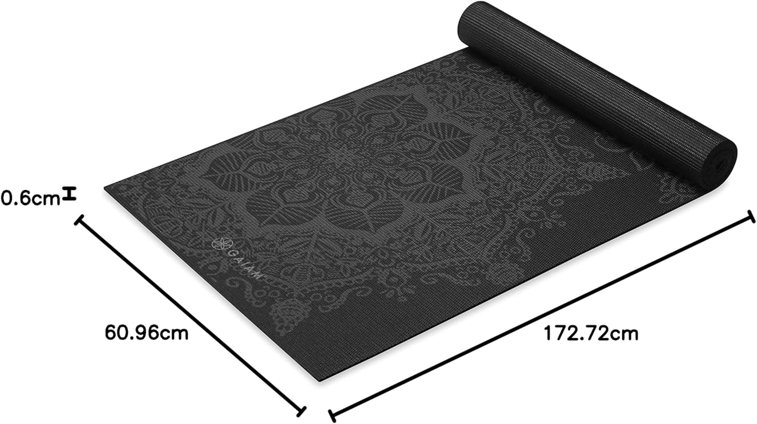 Gaiam Yoga Mat - Premium 6Mm Print Extra Thick Non Slip Exercise & Fitness Mat for All Types of Yoga, Pilates & Floor Workouts (68"L X 24"W X 6Mm Thick) image number 2