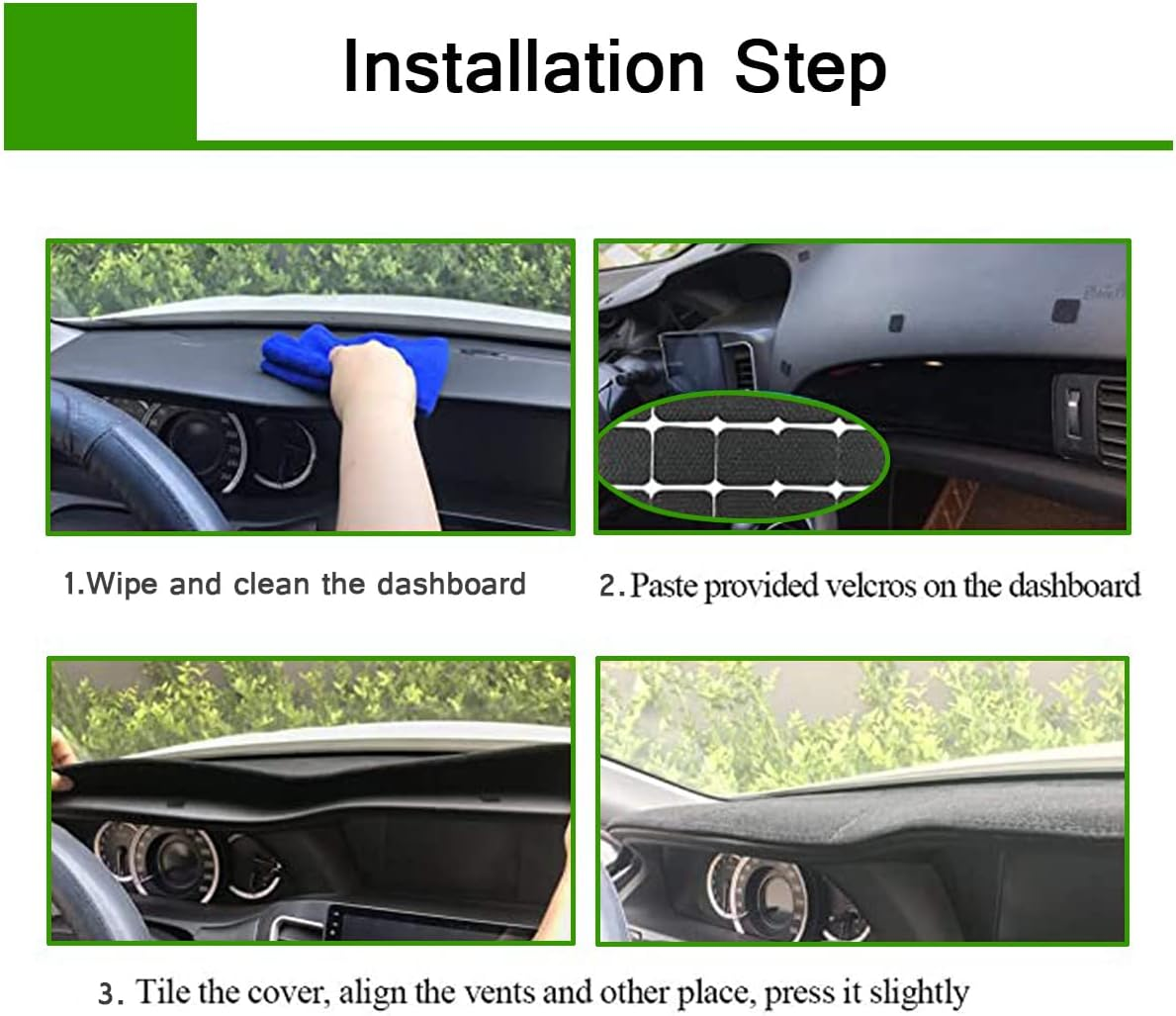 USDACOVE Dash Cover Dashboard Cover Mat Pad Custom Fit for Toyota Camry 2007 2008 2009 2010 2011(Charcoal Grey) - Dark image number 3