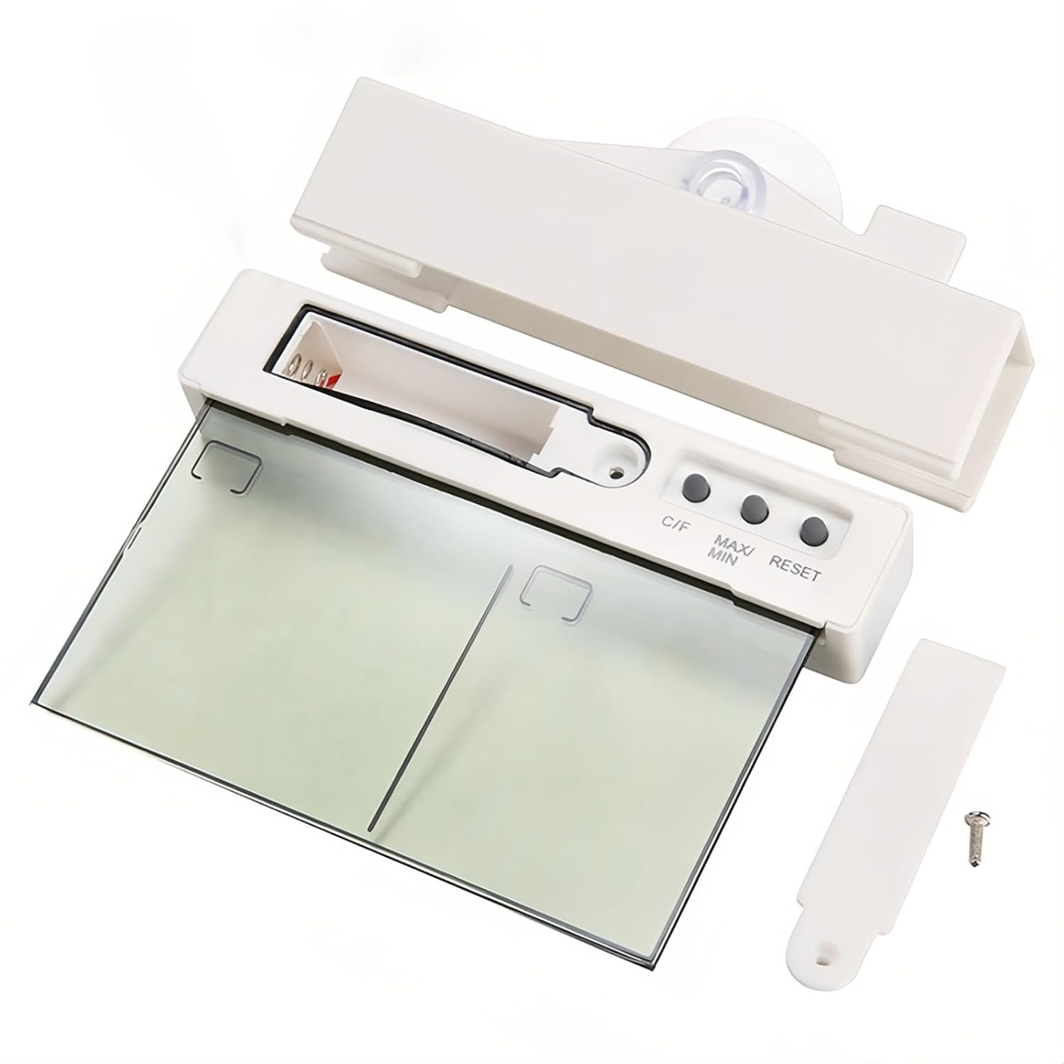 Lancoon Digital Thermometer Hygrometer Indoor Outdoor with LCD Display, Wireless Suction Cup Thermometer, Real Time Monitoring, Battery Powered for Living Room Badroom image number 2