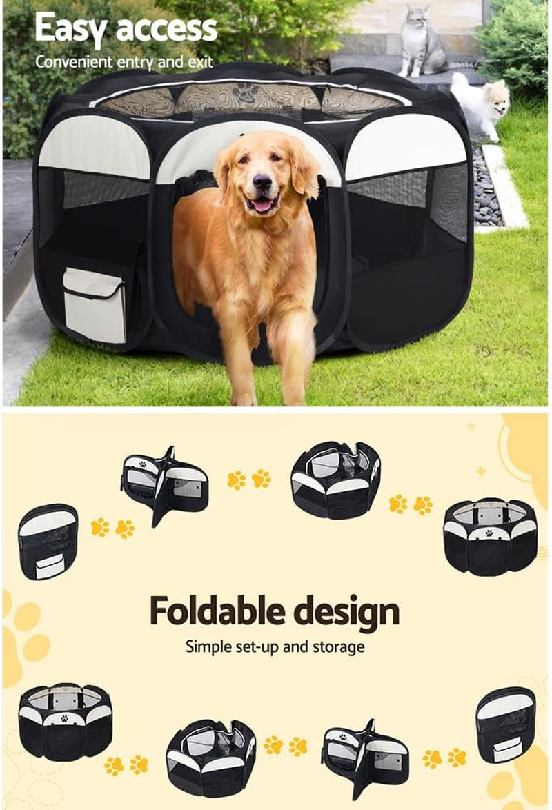 I.Pet Pet 3XL Large 8 Panel Dog Playpen Rabbit Play Pen Playpens Fence Cage Cages Puppy Exercise Enclosure Crate Pets Barrier Portable Outdoor Indoor Run Gate Guinea Pig Heavy Panels Kennel image number 1