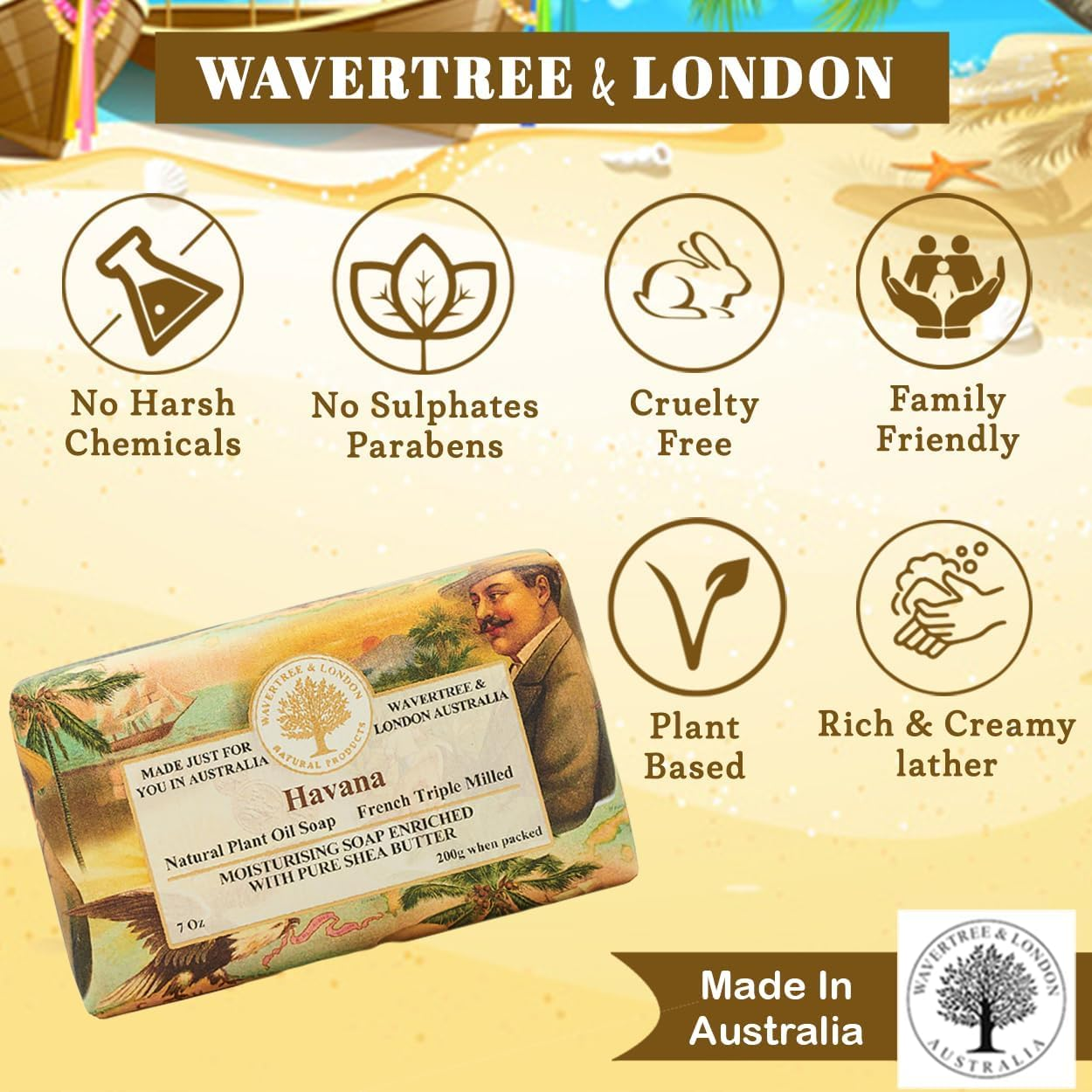 Wavertree and London Havana Soap Bar 200 G