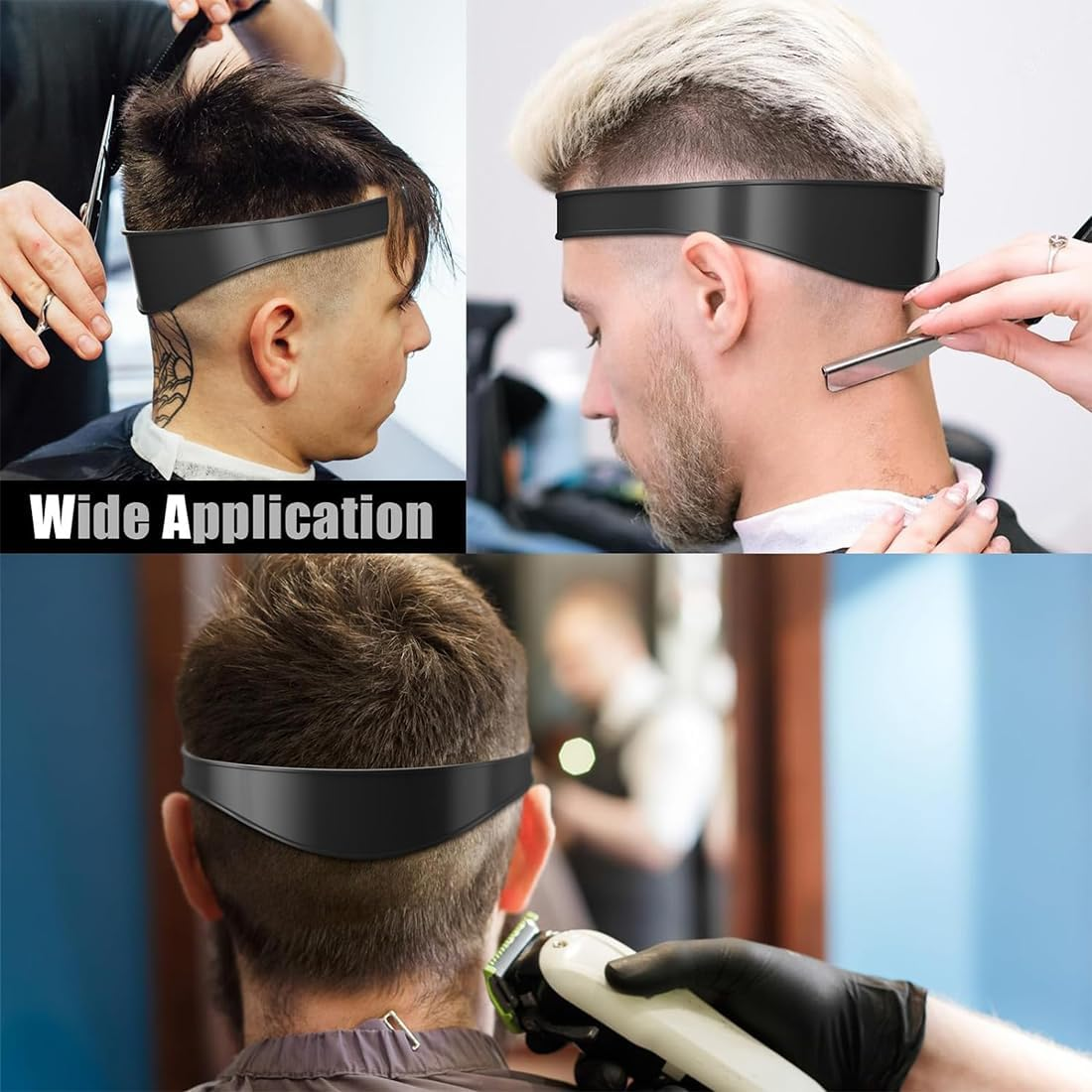 OQKAHIV 1Pcs Hair Cutting Set: Shaving Stencil, Curved Haircut Tape Made of Non-Slip Silicone for DIY Haircuts at Home, Perfect and Precise Trimming at Home image number 4