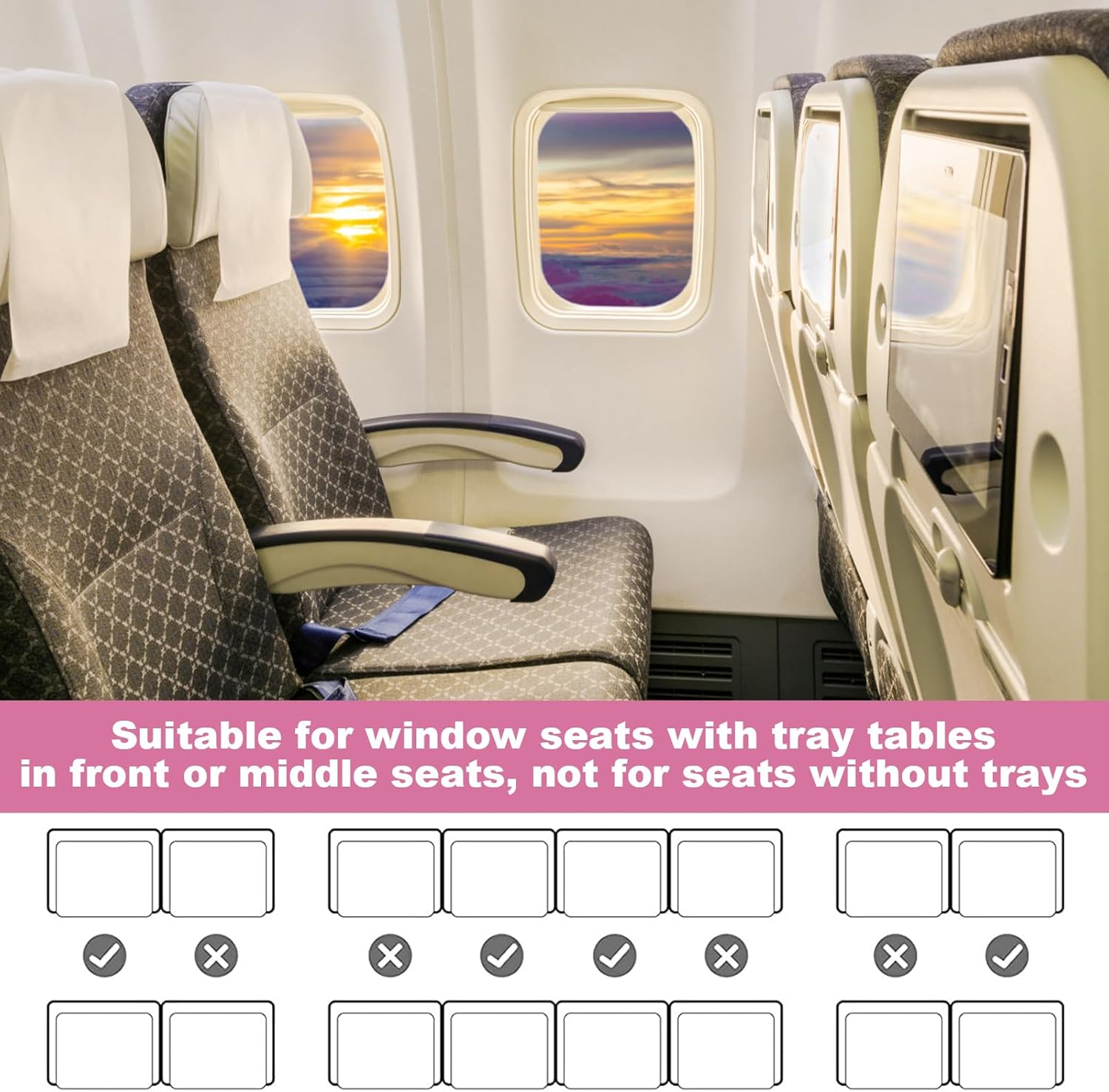 Airplane Seat Extender for Kids, Plane Travel Foot Rest Kids, Airplane Footrest Airplane Travel Essentials for over 2 Years Old Children (Pink) image number 6