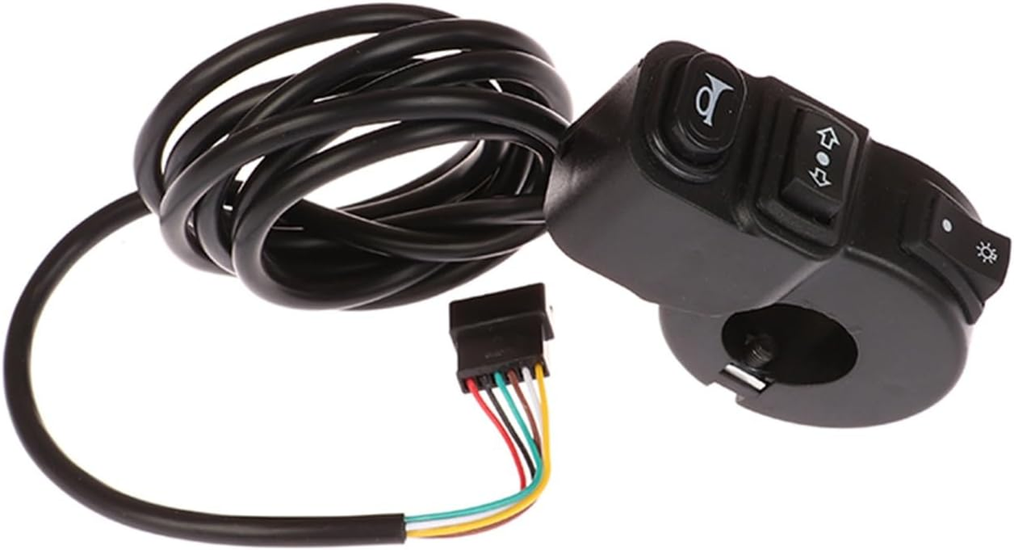 Motorcycle Handlebar Switch for 22Mm Dia Handlebars Motorbike 3 In1 Motorcycle Switch Electric Bike Scooter Turn Signal Handlebar Controller Switch image number 2