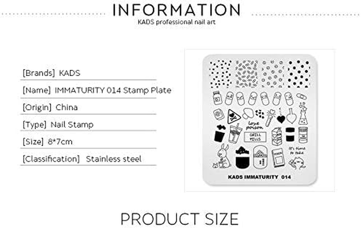 KADS Stamping Plates Manicure Template Nail Art Image Stamp Cute Rabbit Nail Design Tools (IM014) image number 3