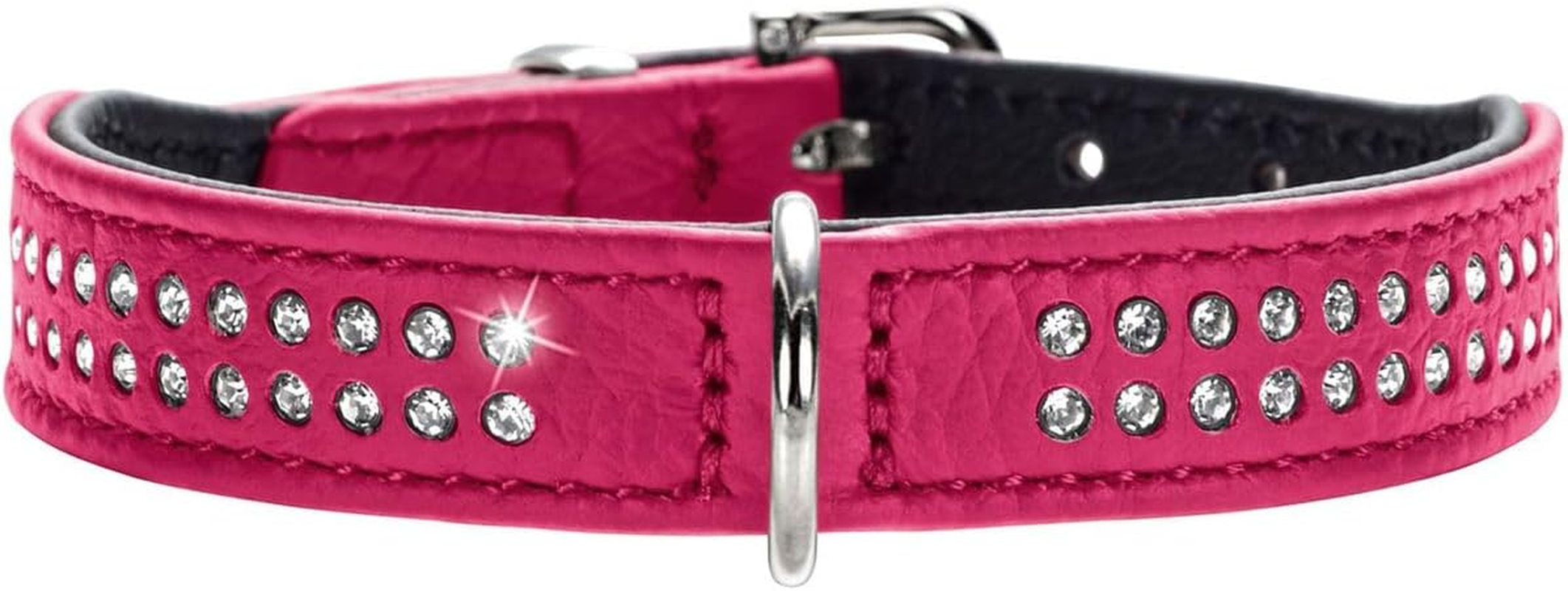 Hunter Dog Collar Nappa Leather Diamond Petit