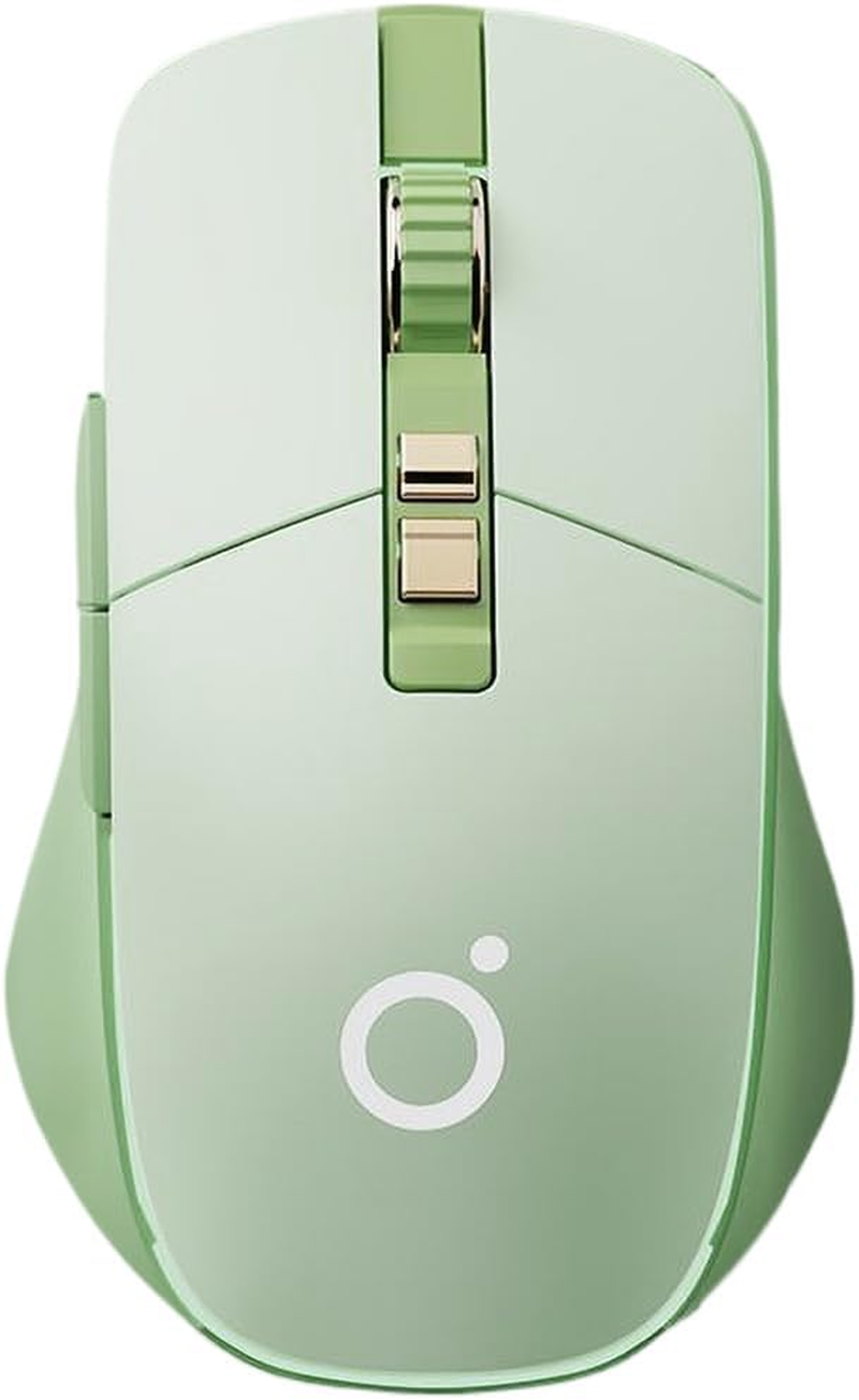 TISHLED Wireless Gaming Mouse Tri-Mode 2.4Ghz/Bluetooth 5.0/Wired USB-C with RGB LED Backlit 5-Level DPI Rechargeable Ergonomic Silent Optical Mice for Imac/Macbook/Computer/Laptop, Matcha Green image number 5