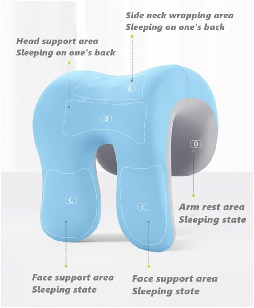 Side Sleeper Pillow with Arm Holes &ndash; Ergonomic Cervical Support for Neck & Shoulder Pain Relief | High-Density Foam | Rotator Cuff & Spine Alignment | Blue Pillow for Adults image number 2