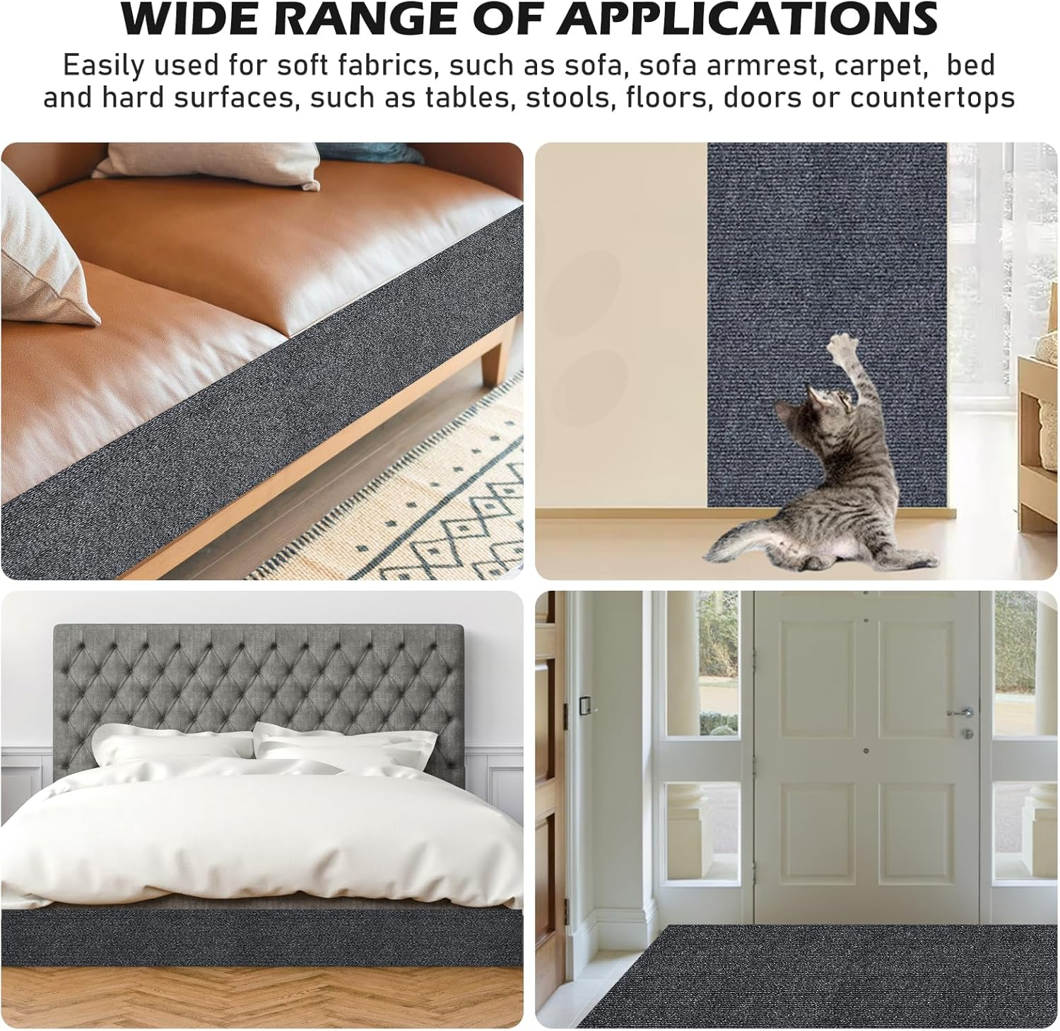 Cat Scratching Mat, Cat Scratching Mat, Self-Adhesive, Scratching Boards Cat, Scratching Board for Cats, Scratching Mat for Cats, Scratching Mat, Cats for Protects Door, Carpets, Sofas (200 X 40 Cm) image number 4