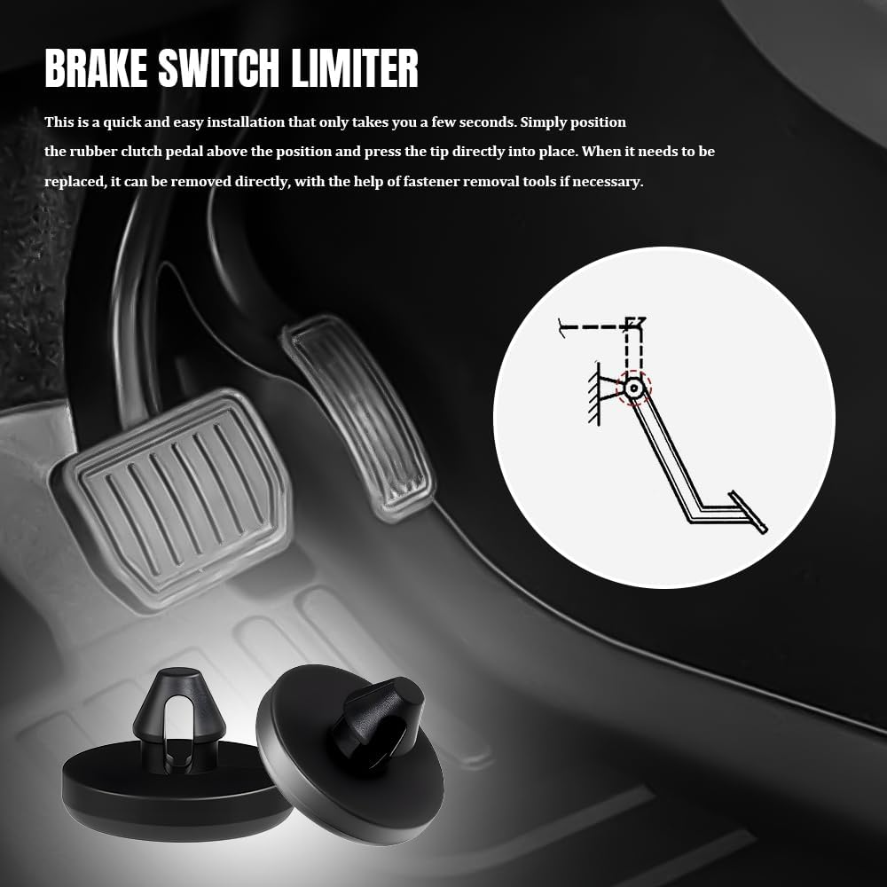 4PCS Brake Switch Stopper, Brake Pedal Pads, Rubber Vehicle Clutch Pedal Stopper, Car Accessories Light Switch Stop Pad for Toyota Lexus Scion, Replace OEM# 90541-06036 (4PCS) - 4Pcs image number 4