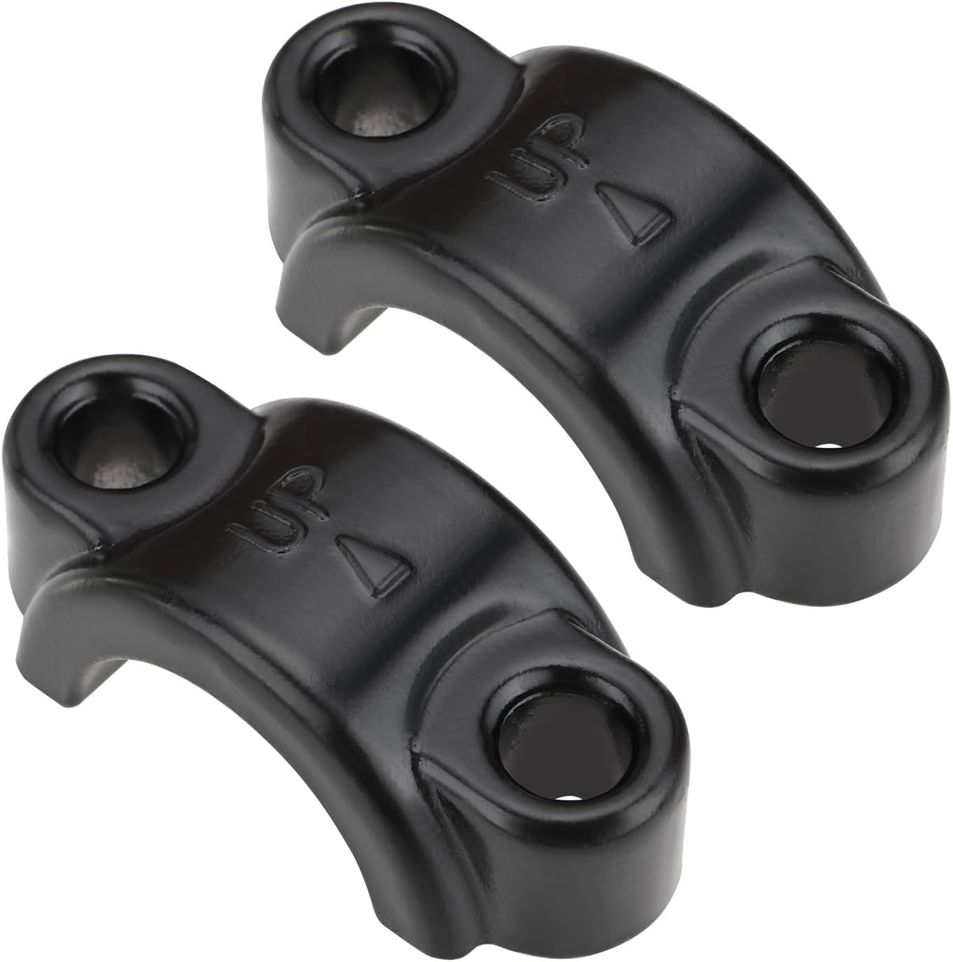 Create Idea 2Pcs M6 Brake Lever Clamp Aluminum Clutch Master Cylinder Clamp Bracket Cover Fixing Seat Suitable for 22Mm Dirt Bike Electric Bike Handlebars Black image number 4