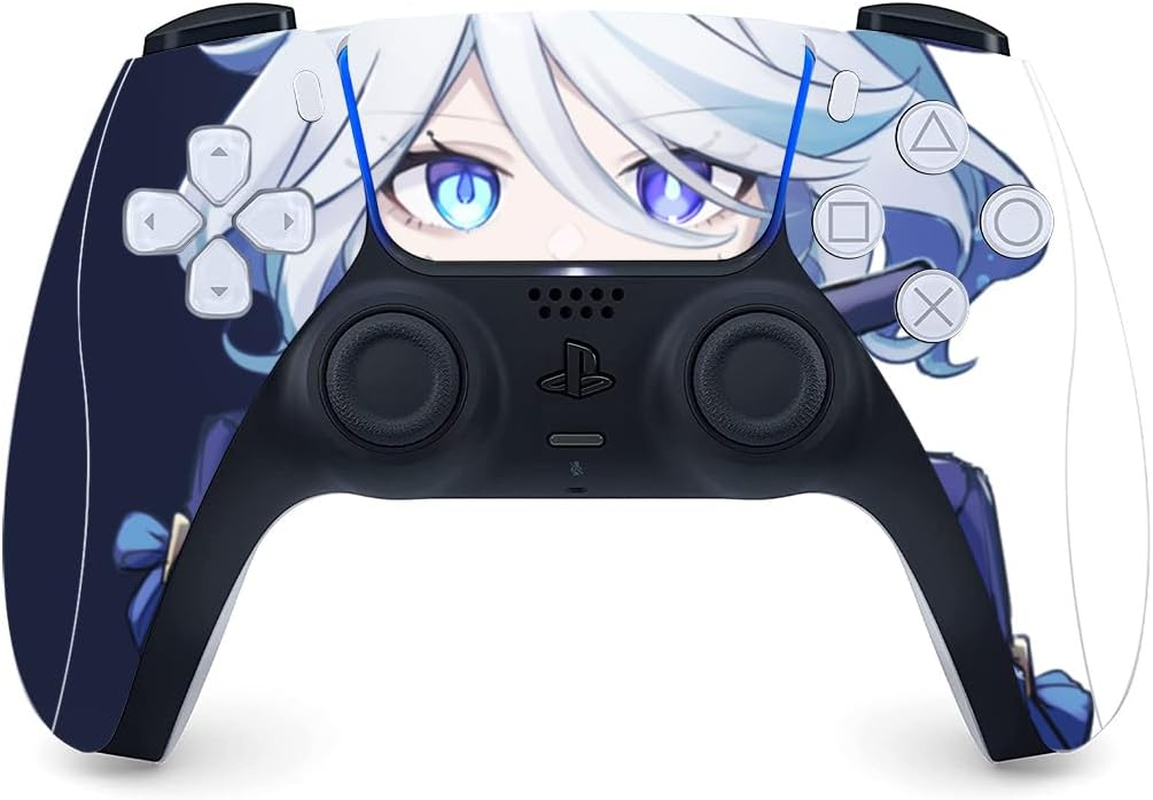 PS5 Console Skin and Controller Skin Set | Genshin Impact Furina Focalors | Matte Finish Vinyl Wrap Sticker Full Decal Skins | Compatible with Sony Playstation 5 Digital Version image number 6