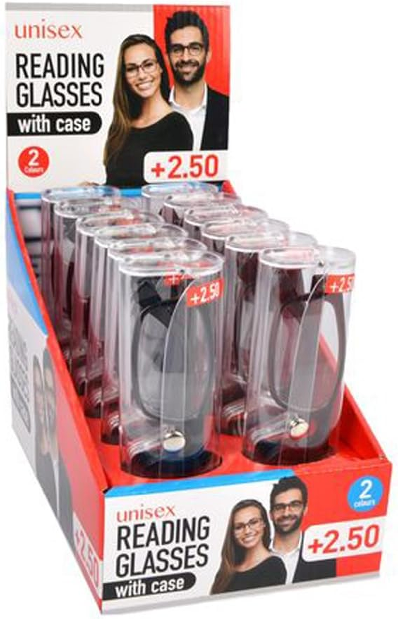 Yatsal Unisex +2.50 Magnifying Reading Glasses with Case image number 1