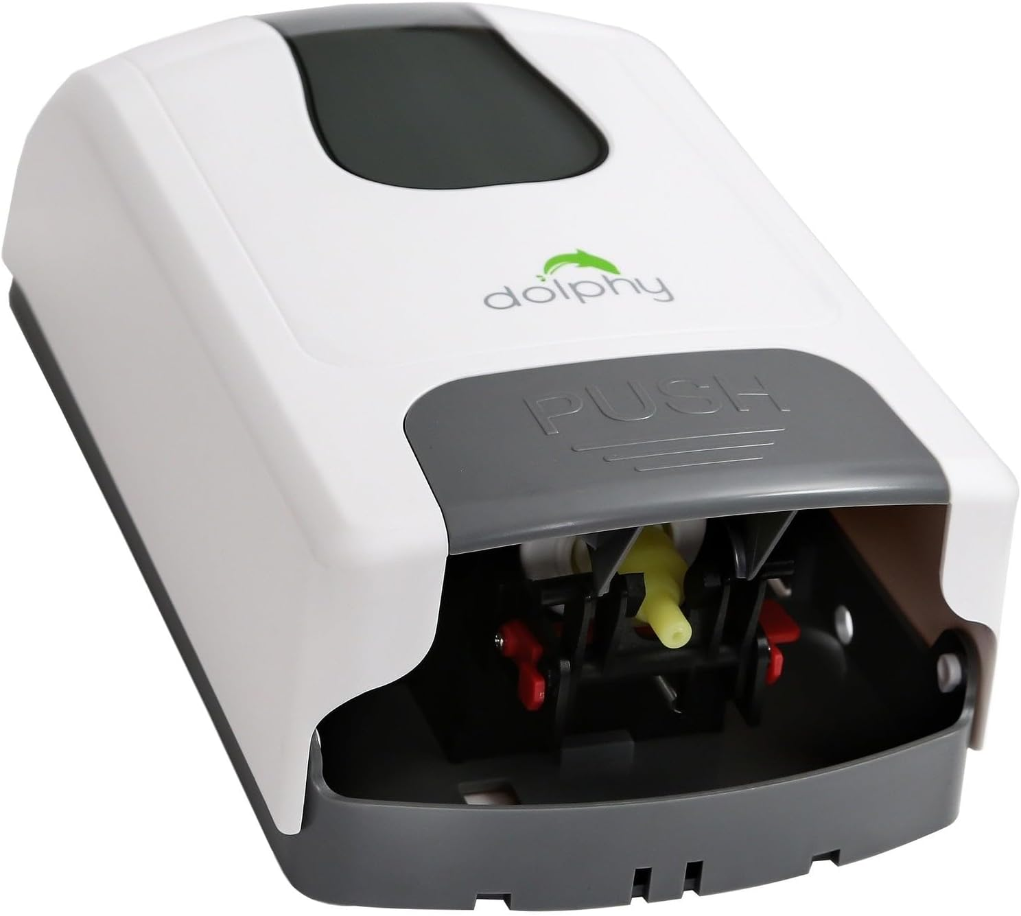 Dolphy 1000ML Manual Soap & Sanitiser Dispenser - Refillable ABS Plastic, Lockable, Wall Mounted, for Liquid Soap, Shampoo, Conditioner, Lotion - White, Durable