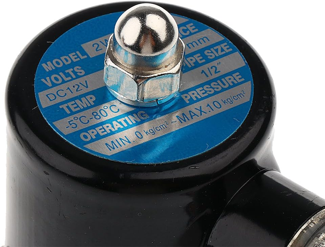 Blesiya DC 12V 1/2"Inch Brass Electric Solenoid Valve Water Air Fuel Gas Normally Closed image number 6