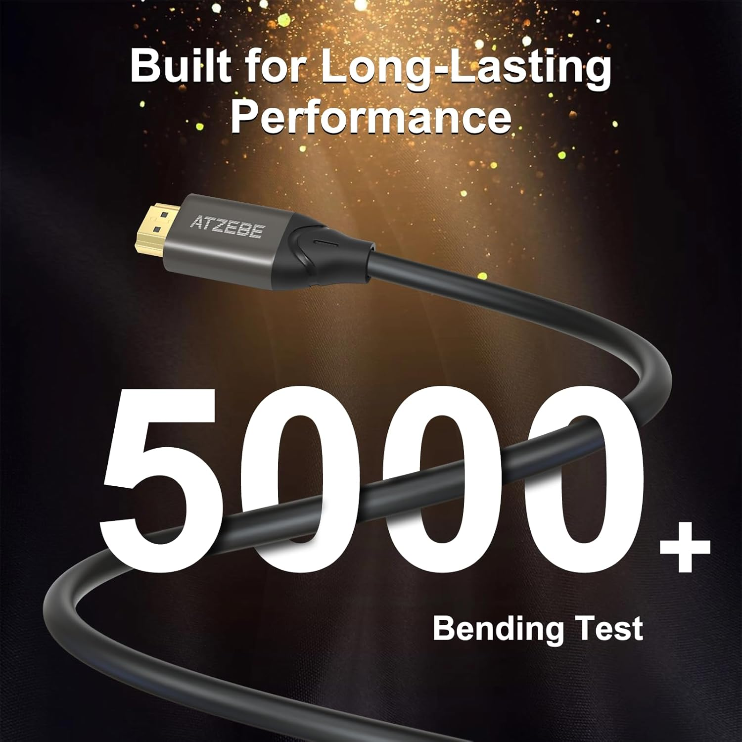 Fiber Optic HDMI Cable 15Ft, Fiber HDMI Cable Supports 4K@60Hz, 4:4:4/4:2:2/4:2:0, HDR, Dolby Vision, HDCP2.2, ARC, 3D, High Speed 18Gbps, Slim and Flexible HDMI Fiber Optic Cable image number 1