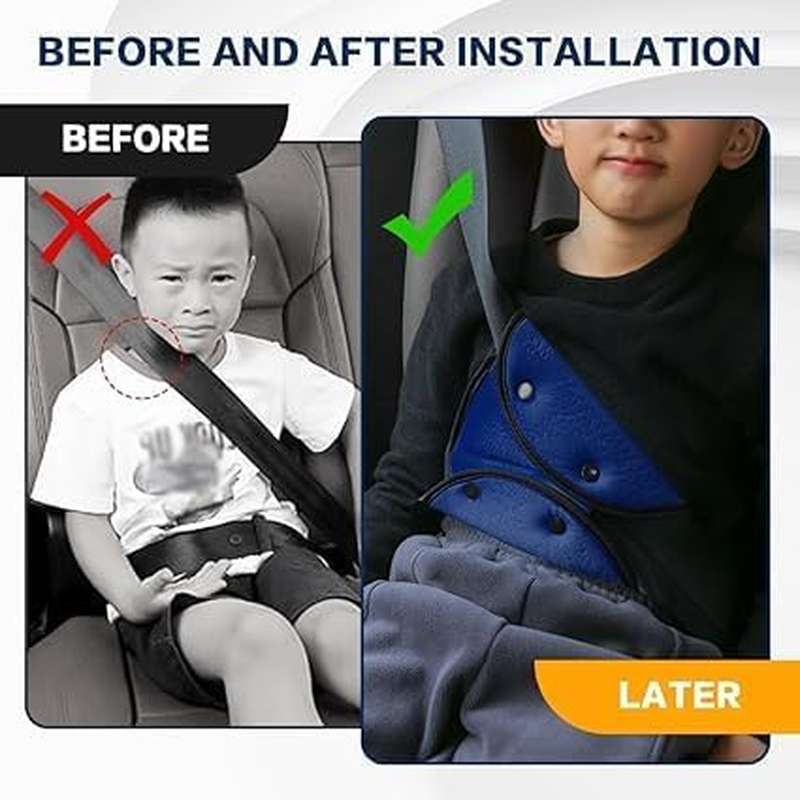 1Pcs Car Seat Belt Adjuster, Car Belt Cover, Travel Car Seat Belt Cover, Car Seat Belt Adjuster, Car Seat Straps Shoulder Adjuster Automotive Interior Accessories for Kids Adults (Blue, One Size) image number 6