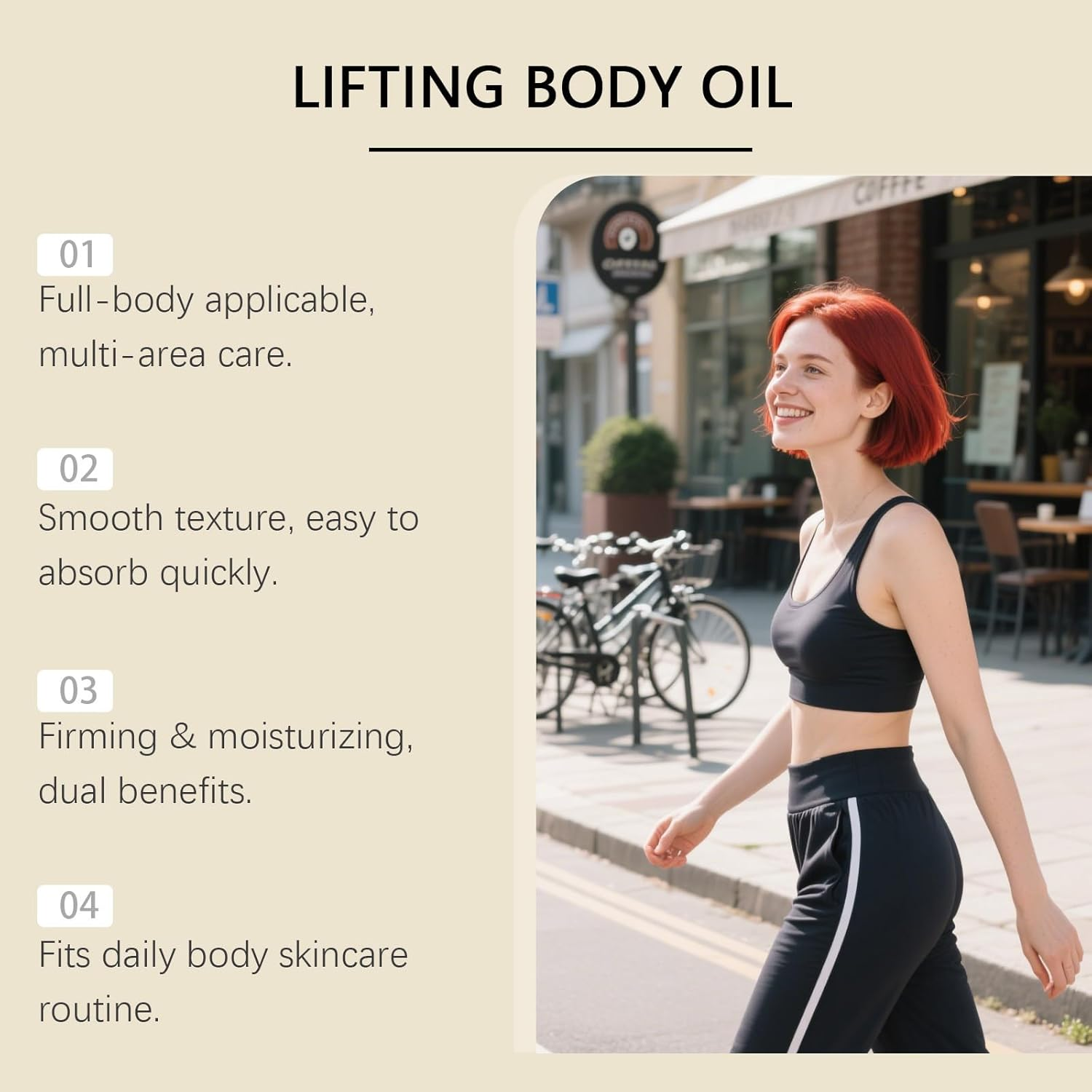 Anti-Aging Face Serum Infused Body Firming Oil - Glow Remedy for Sagging Areas, Body Firming Moisturizing Oil, Deep Moisturizing Massage Oil for Dry Skins (6Pcs) image number 2