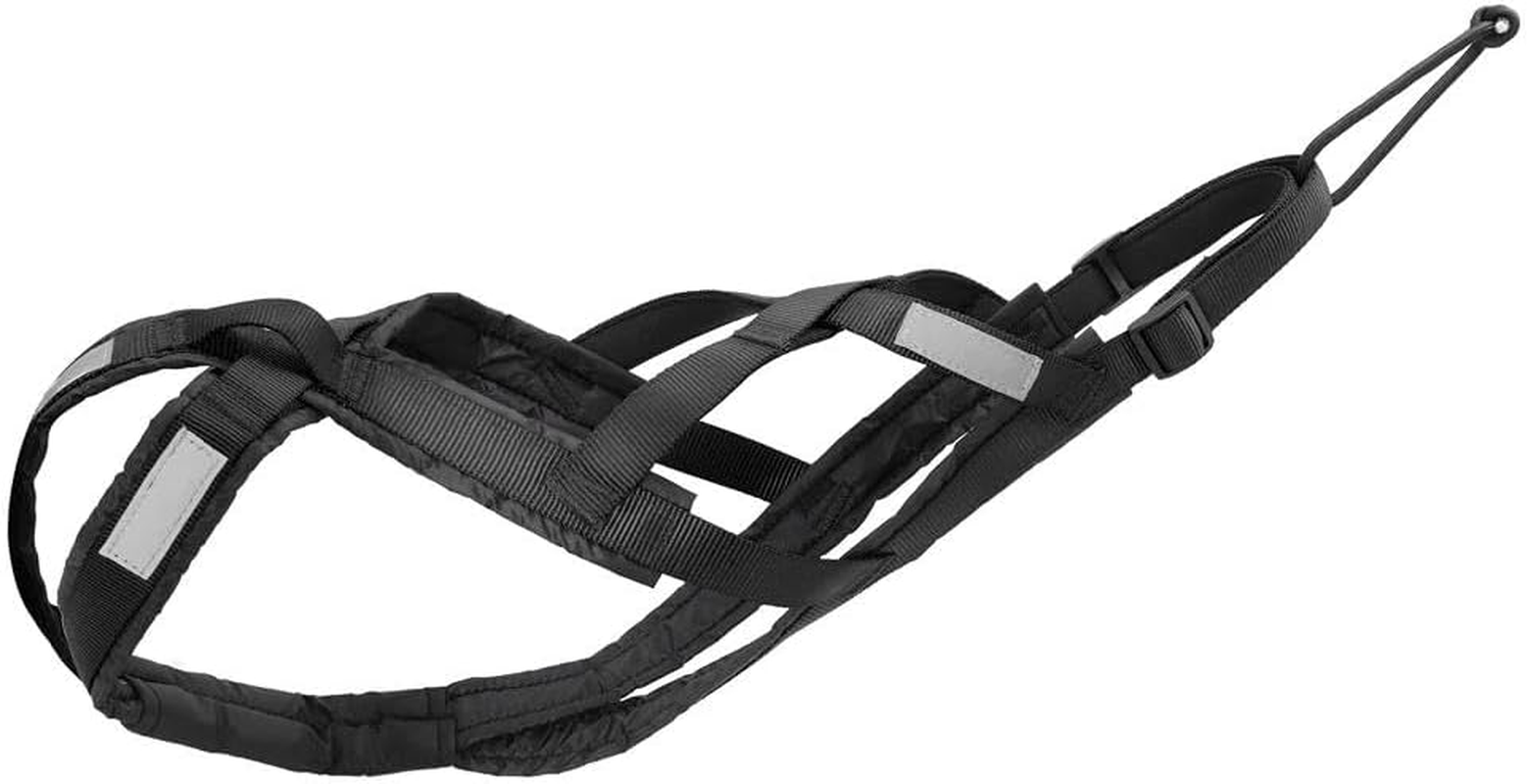 Pet Heavy-Duty Traction Sled Harness Dog Sled Harness Large Dog Husky Alaskan Labrador Harness Durable Nylon Outdoor Reflective Dog Harness,Black,Xl image number 2