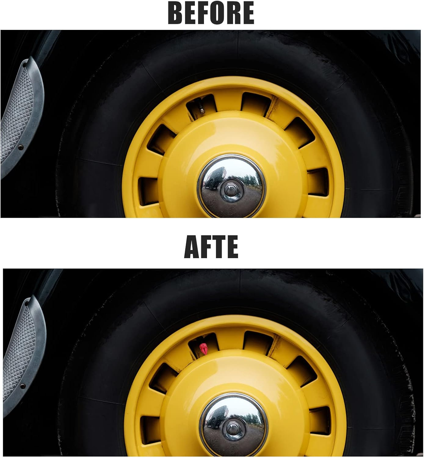 TOYMIS 4Pcs Tire Valve Caps, Aluminum Alloy Valve Stem Caps Heavy Duty Valve Stem Caps Valve Stem Covers Air-Proof Tire Caps for Cars SUV Trucks Motorcycles Bicycles (Red) image number 1