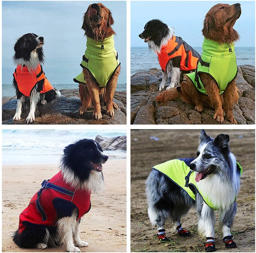New Medium Large Pet Dog Waterproof Vest Coat Dog Jacket Orange/Black S M L XL (Xlarge, Black) image number 3