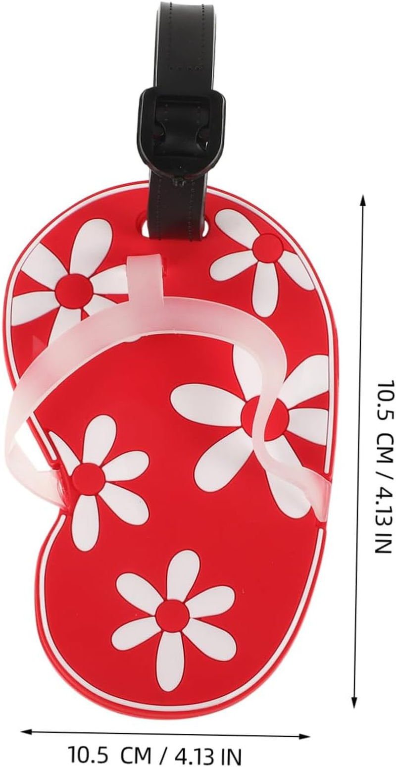 AKOOSY PVC Luggage Tag for Suitcases Red Travel Bag Identifier Label Sturdy Hanging Suitcase Tag for Checked Luggage image number 3
