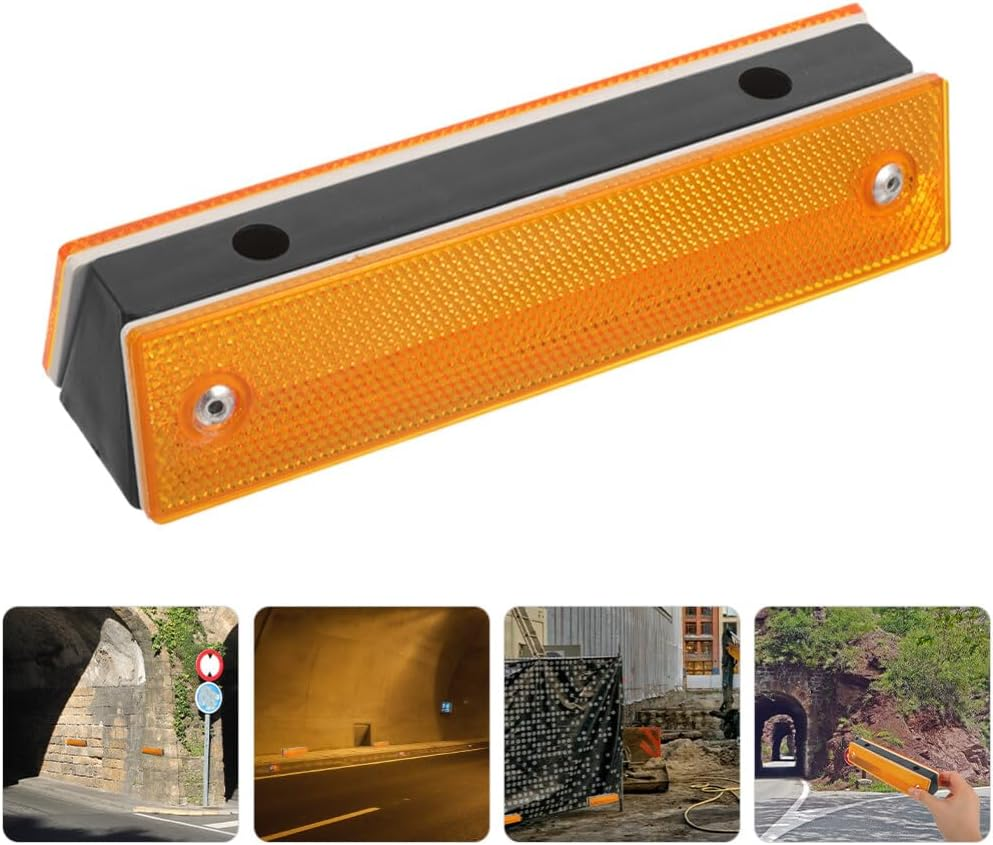 Gatuida 5Pcs Rectangular Reflective Delineators Driveway Reflectors Road Pavement Markers Reflective Road Signs image number 2