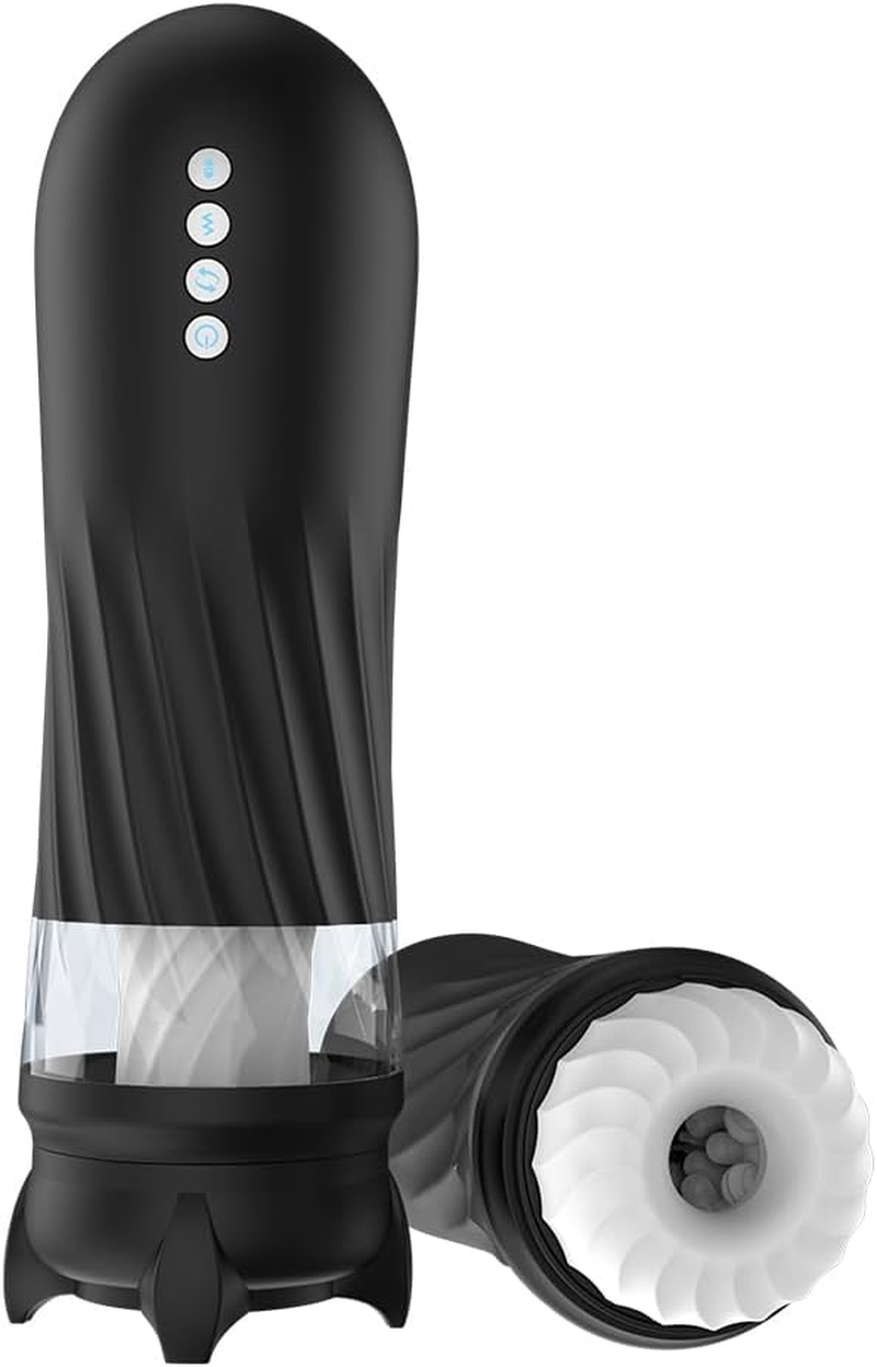 Hephix Sucking Masturbator Sex Toys for Men &ndash; New 3D Texured Automatic Masturbators Cup with 5 Vibration Modes & 5 Twisting Sucking & 3 Rotating Sucking & Heating Mode, Penis Pump Stroker for Men with 1 More Lubricating Oil image number 2