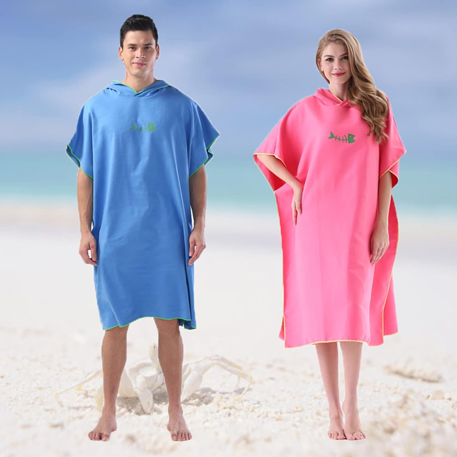 Mingzhe Surf Poncho Changing Towel with Hood Microfiber Beach Blanket Bath Towel Swim Towel Wetsuit Beach Poncho for Adults