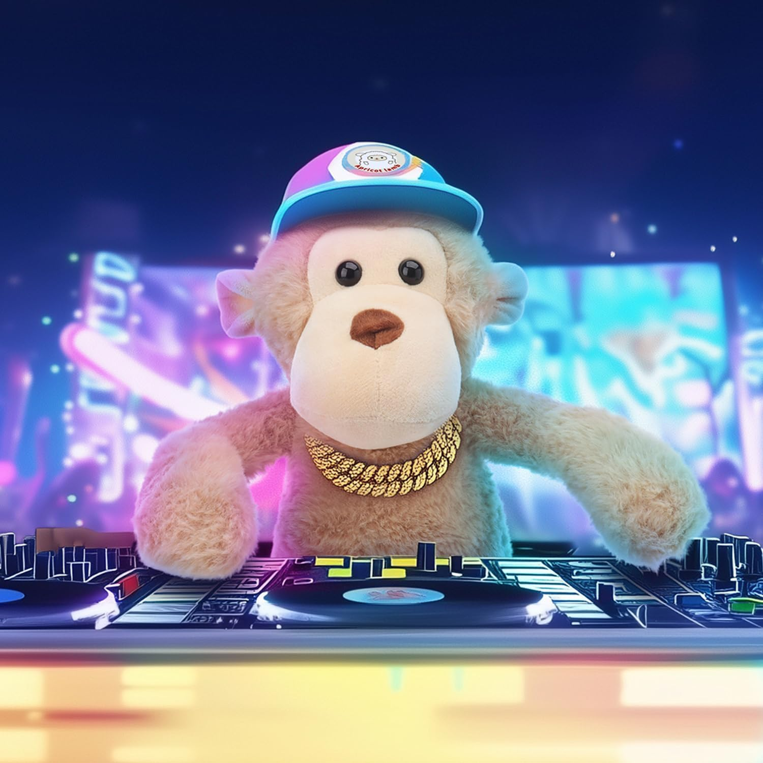 Apricot Lamb Monkey Plush Toy Stuffed Animal Perfect for Girls Boys (Light Brown Monkey, 9 Inches) image number 2