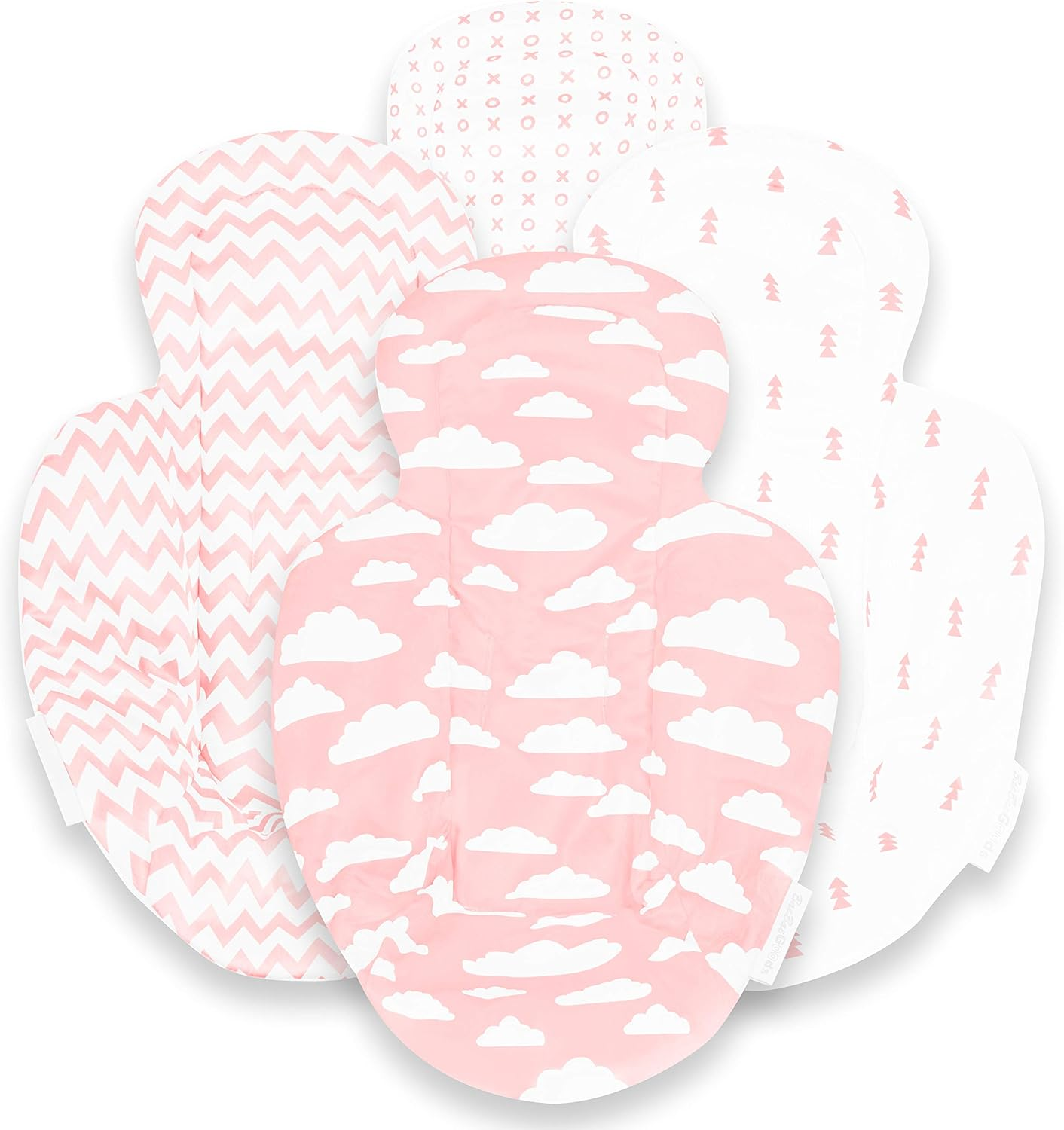 Infant Insert Compatible with 4Moms Mamaroo & Rockaroo &ndash; Car Seat Insert 2 Pack &ndash; Reversible Infant Car Seat Insert &ndash; Soft Plush Minky Car Seat Head Support Insert image number 4