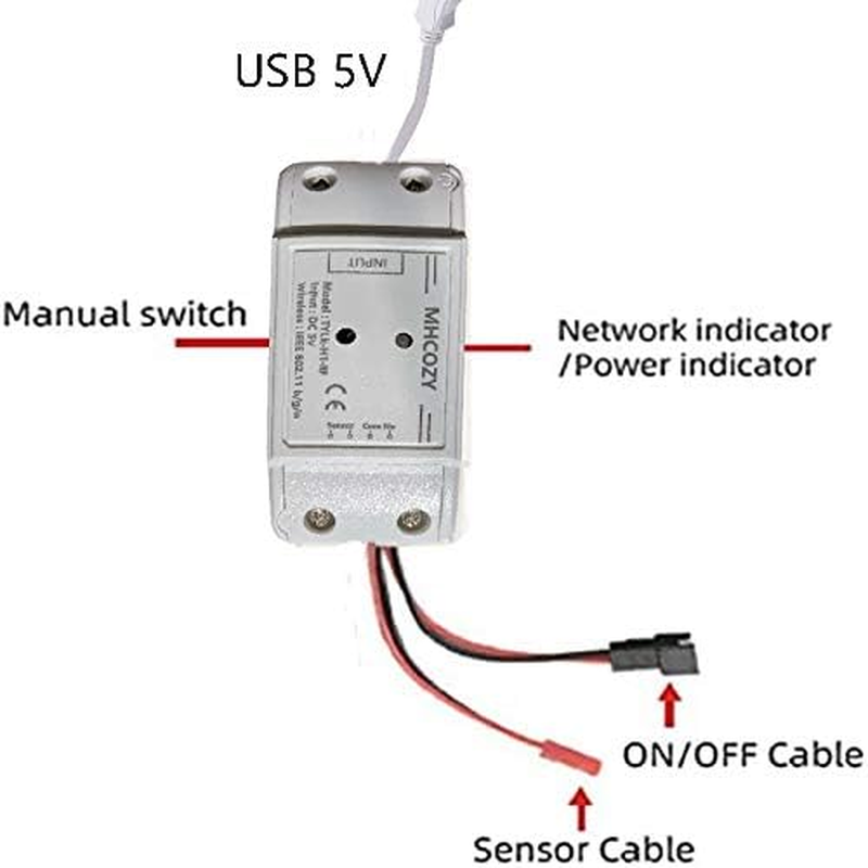 MHCOZY Wifi Wireless Smart Switch Relay Module for Smart Home 5V/12V，Wifi Momentary and Self-Locking Relay,Be Applied to Access Control, Add Wifi Remote to Garage Door (Wifi Garage Door Opener) image number 5