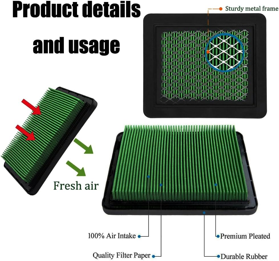 Paifeancodill 3 Pack 17211-Zl8-023 Air Filter, Compatible for Honda Gcv160 Gcv190, Husqvarna 7021P, Premium Lawn Mower Air Cleaner Element image number 1