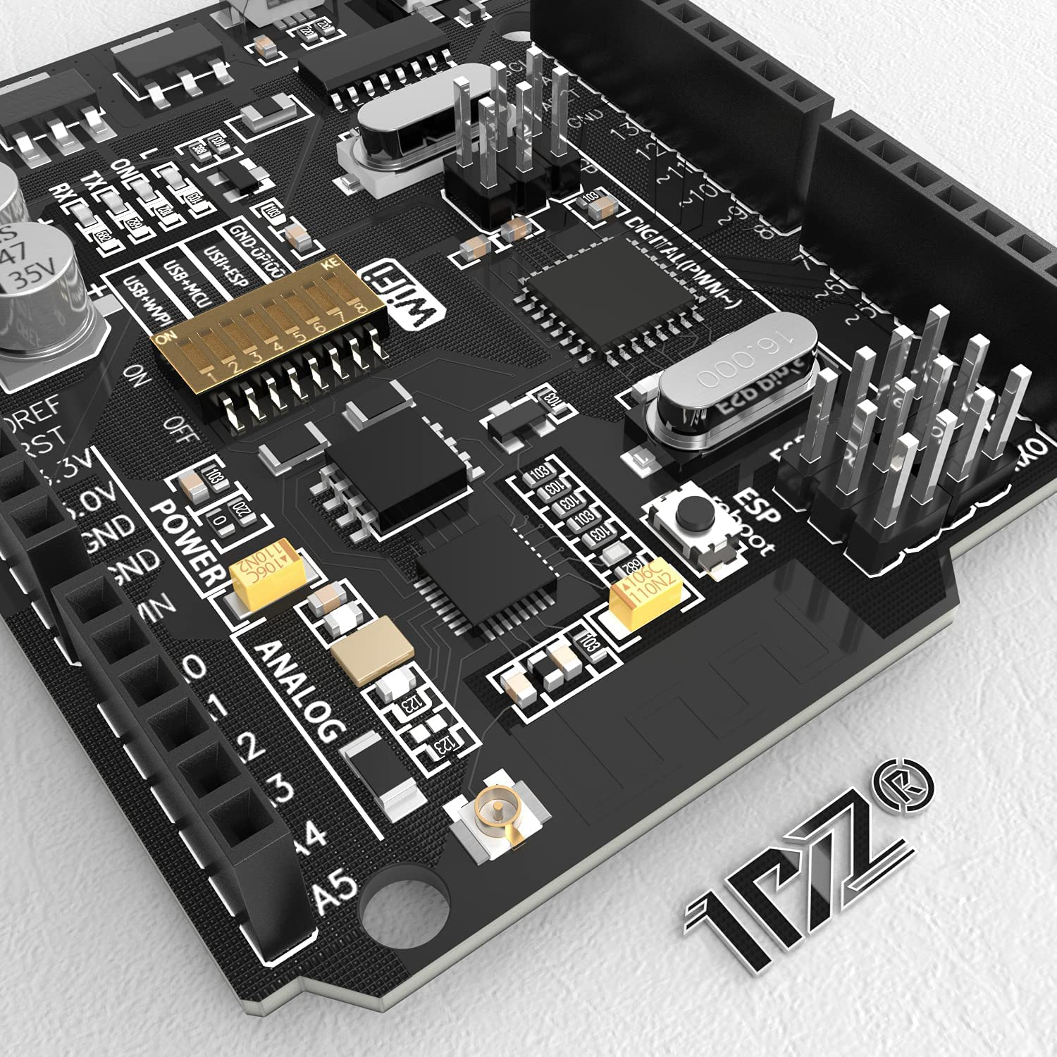 1PZ UNO-R32 UNO R3 Wifi Atmega328P + Wifi + ESP8266 Nodemcu 32MB Memory USB-TTL CH340G Compatible for Arduino image number 5