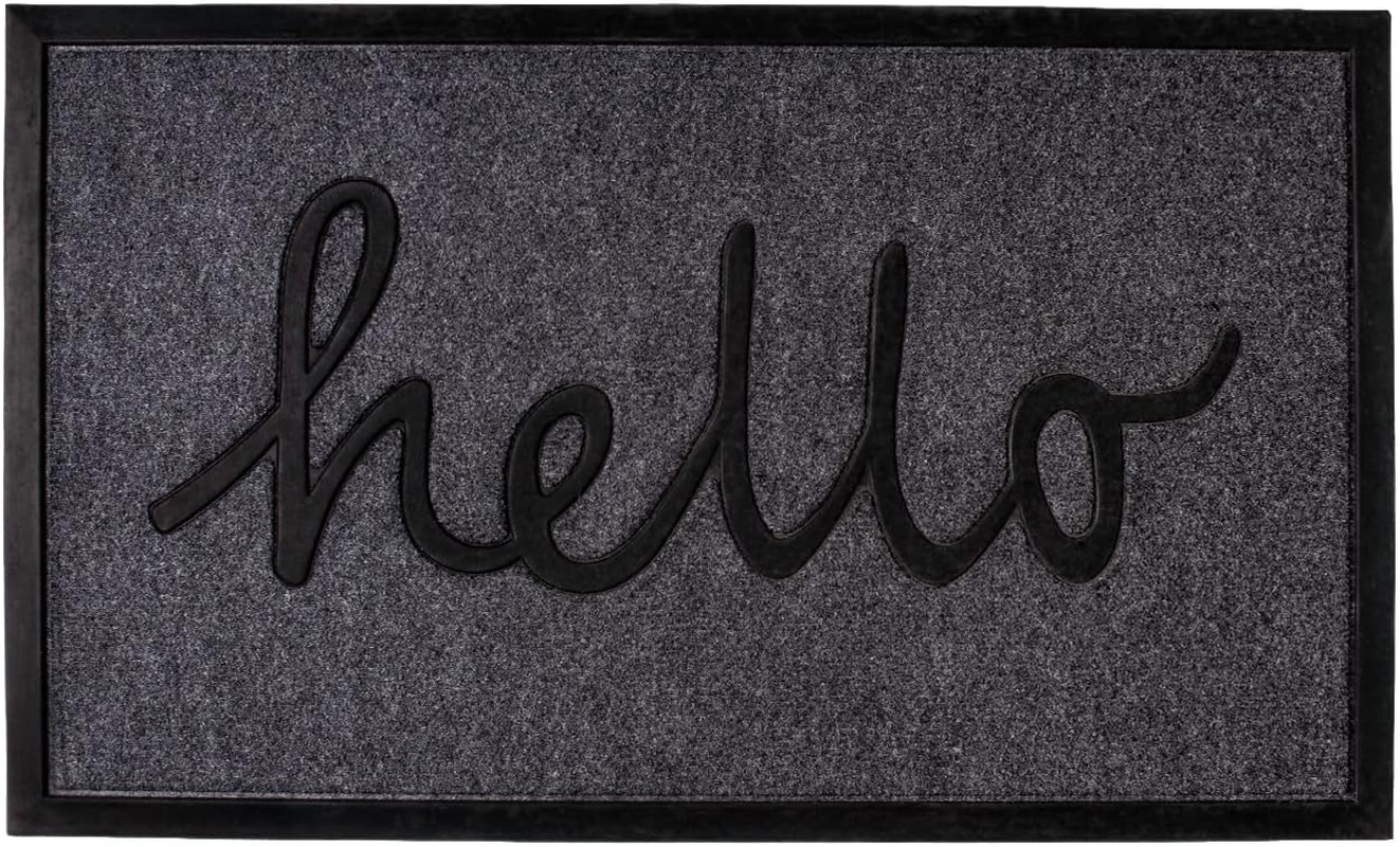 Fisura - Better Late than Ugly Coconut Door Mat with Non Slip PVC Backing Funny Welcome Door Mat Hand Painted Size 70Cm X 40Cm Pink