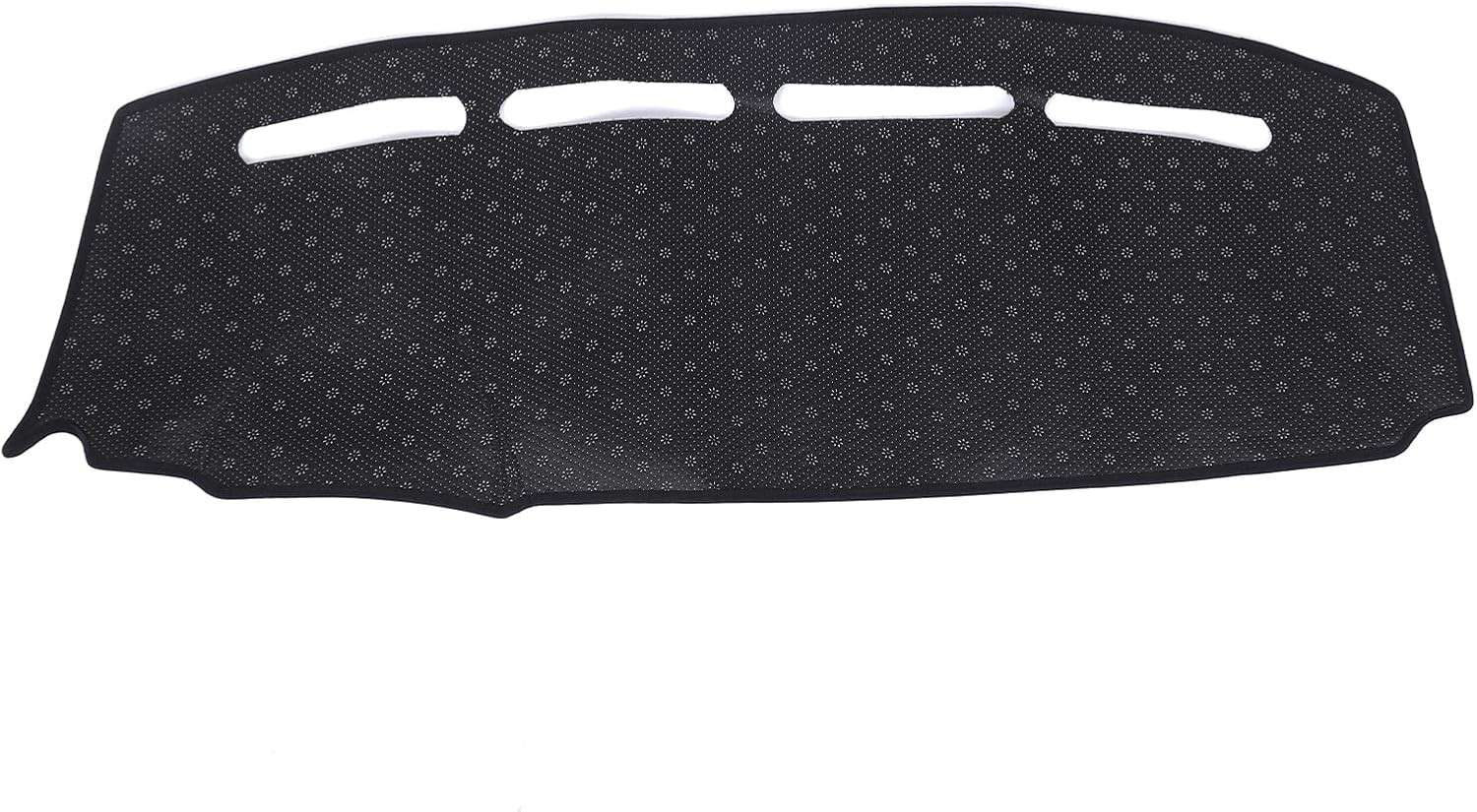 Yinaniutos Dash Mat Compatible with Fiat 500 2008-2023 Accessories | Polyester Fiber Dashboard Cover Sunshade Pad | RHD Version (Black) image number 2