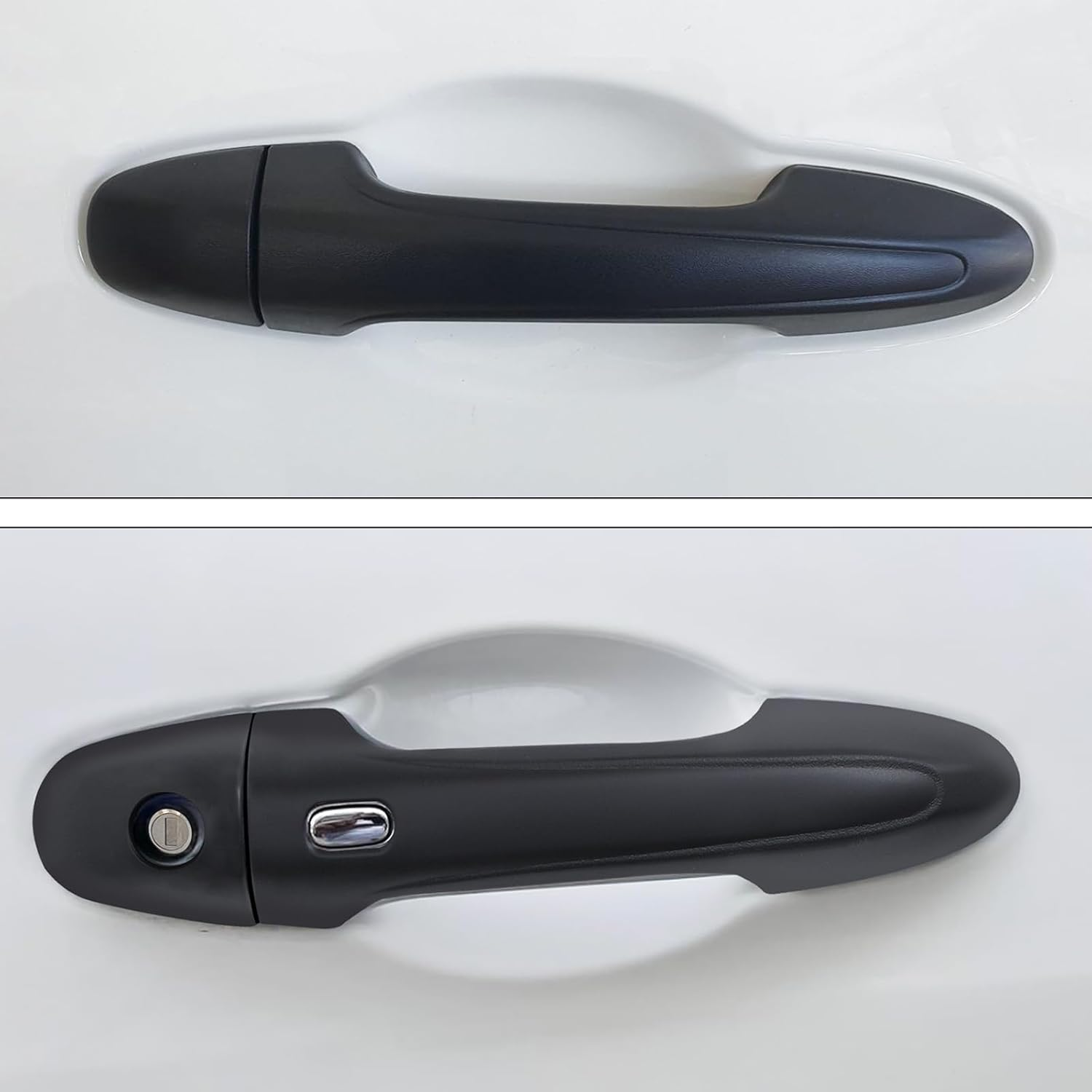 SUERAUTO4X4 Door Handle Cover for Toyota Hilux N80 2015-2024 Revo with Smart Keyless Entry, Matte Black Car Door Handle Scratch Protector Cover Trim Exterior Accessories, 4 Door