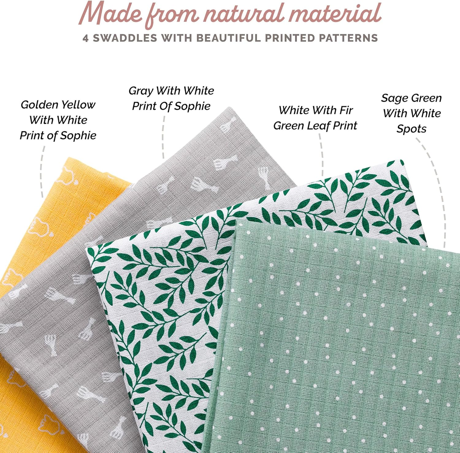 Set of 4 Coloured Muslin Cloths image number 5