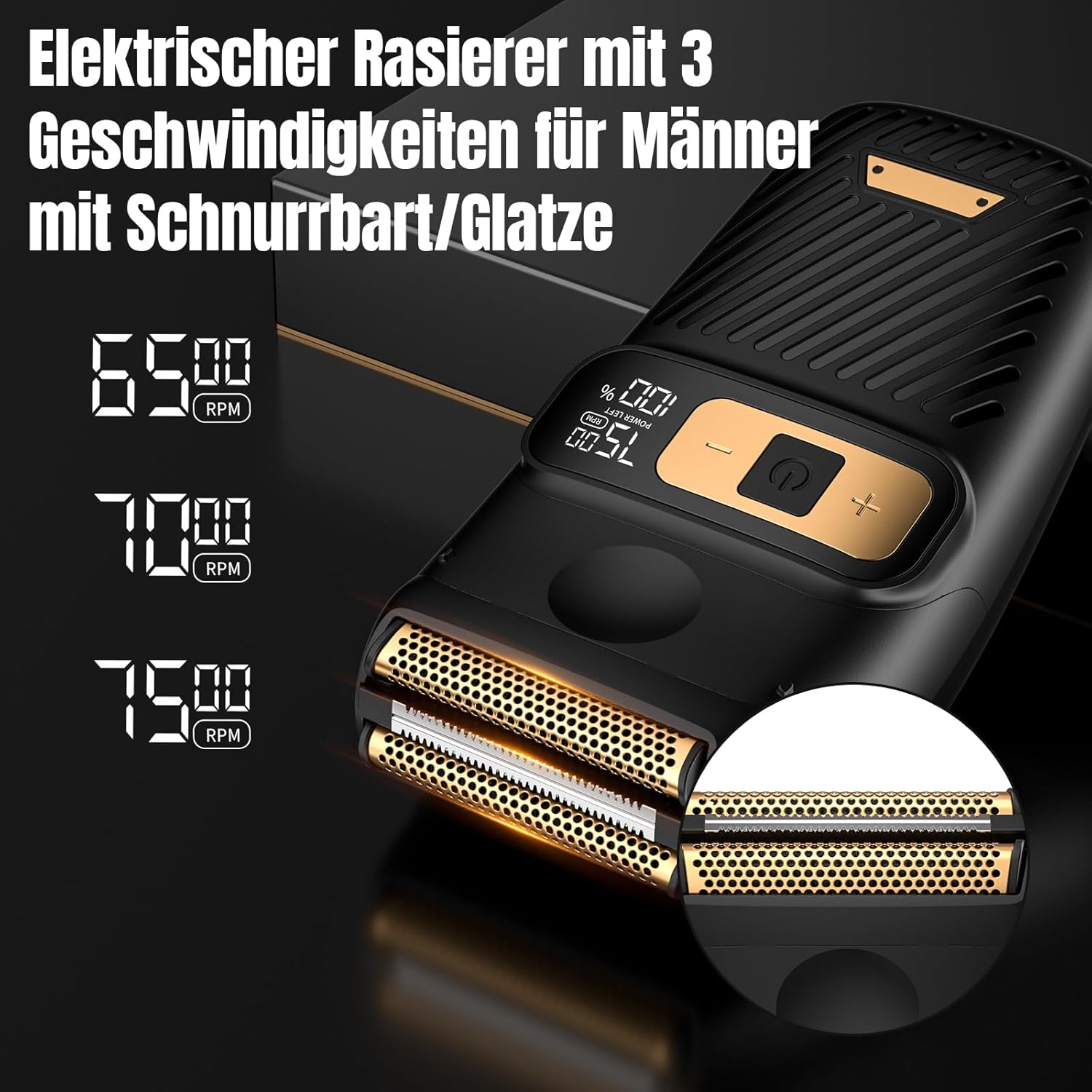 Suttik Professional 3-In-1 Hair Trimmer and Trimmer Set Men'S Electric Shaver Razor Beard Trimmer Rechargeable Barber Scissors Hair Cutting Set Gifts for Him for Hairdressers image number 3