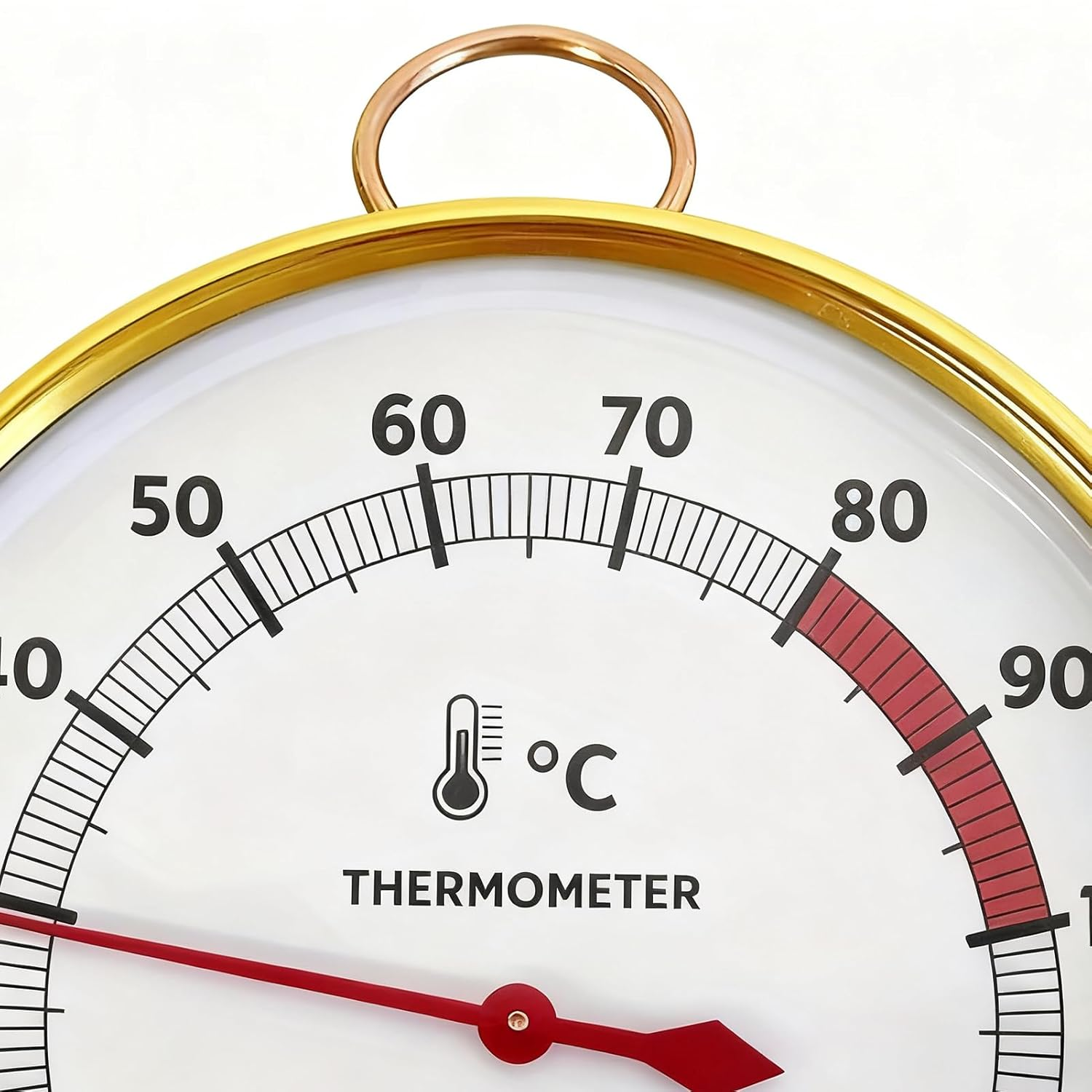 Sauna Thermo-Hygrometer Portable Steam Sauna Temperature Gauge Metal Hygrometer Thermometer for Indoor Home Shower Swimming Pool Steam Hotel image number 4