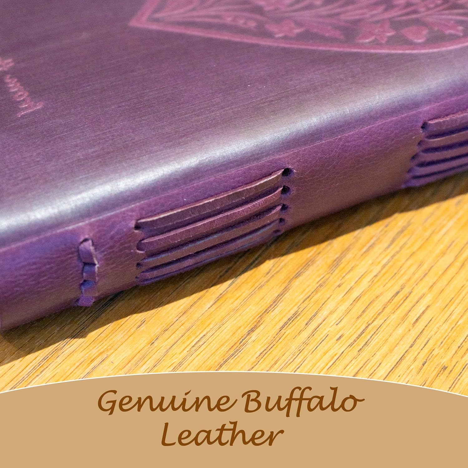 Sovereign-Gear Purple Heart Leather Journal Gift Set &ndash; Embossed Buffalo Leather Notebook + Bookmark & Pen - Romantic Writing Journal for Women - Premium Gift Box for Valentine&rsquo;S, Anniversary, Birthday image number 6
