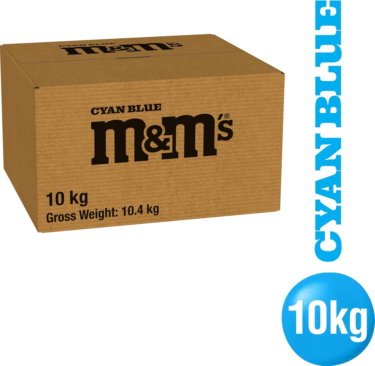 M&M'S Blue Milk Chocolate Bulk 10KG Carton - for Graduation, Wedding, 4Th of July, Birthdays, Party Bowls, Baby Showers, Gender Reveal Ideas, Easter, Baking - Blue image number 5