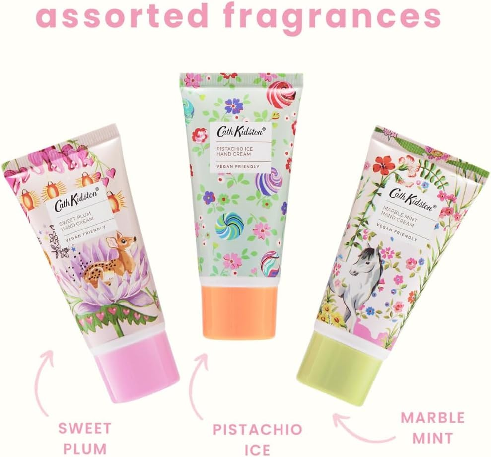 Cath Kidston Hand Cream Trio 3 X 30 Ml, Scented and Infused with Essential Oils, Shea Butter, Pocket and Travel Size and Vegan and Cruelty Free, Beauty Gift for Her, Carnival Parade Collection image number 3