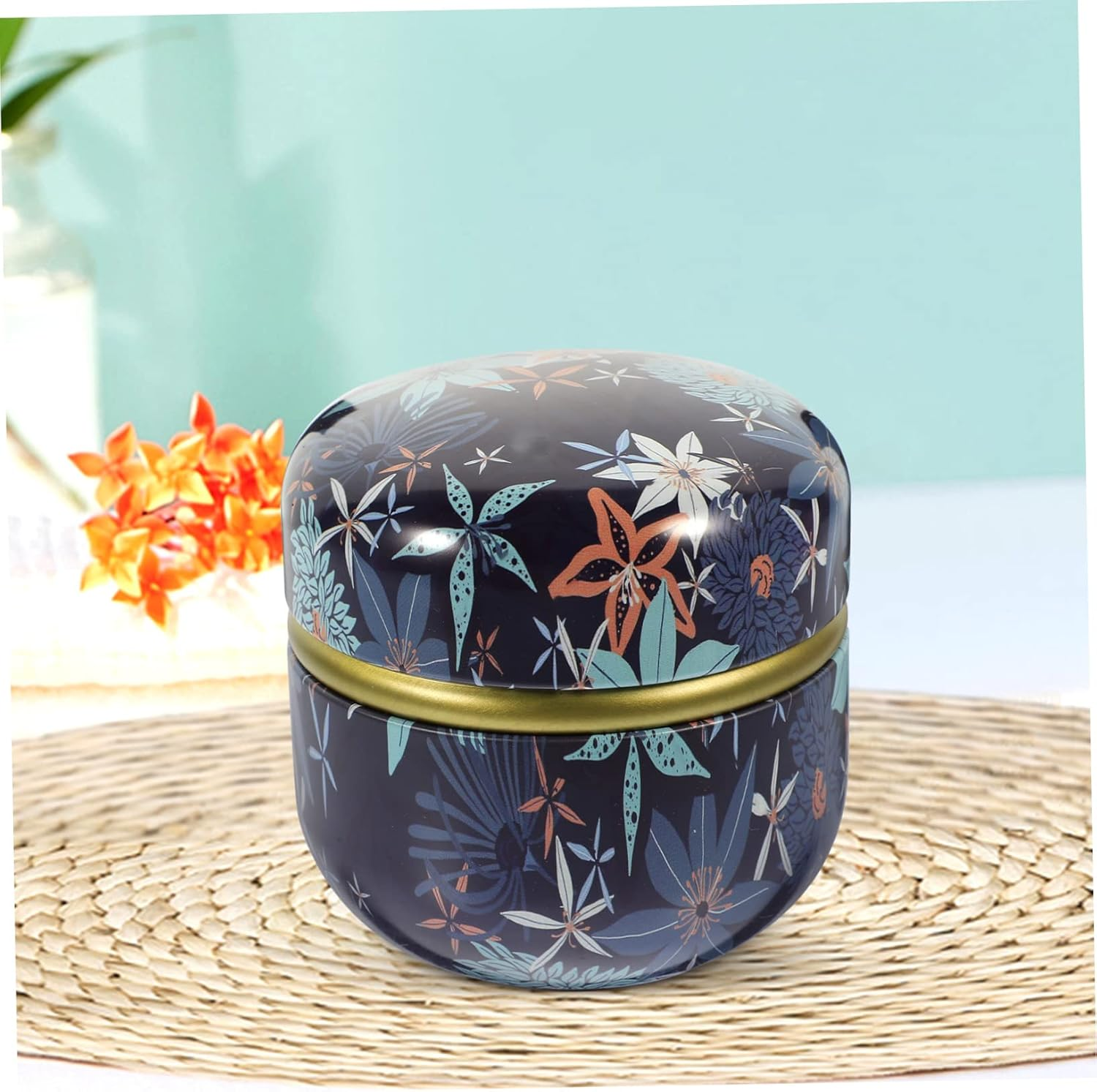 NAMOARLY 6Pcs Tinplate Candy Storage Jars Inner Lids, round Containers, Food-Grade Metal Packaging Boxes Suitable for Gift and Home Use Style image number 4