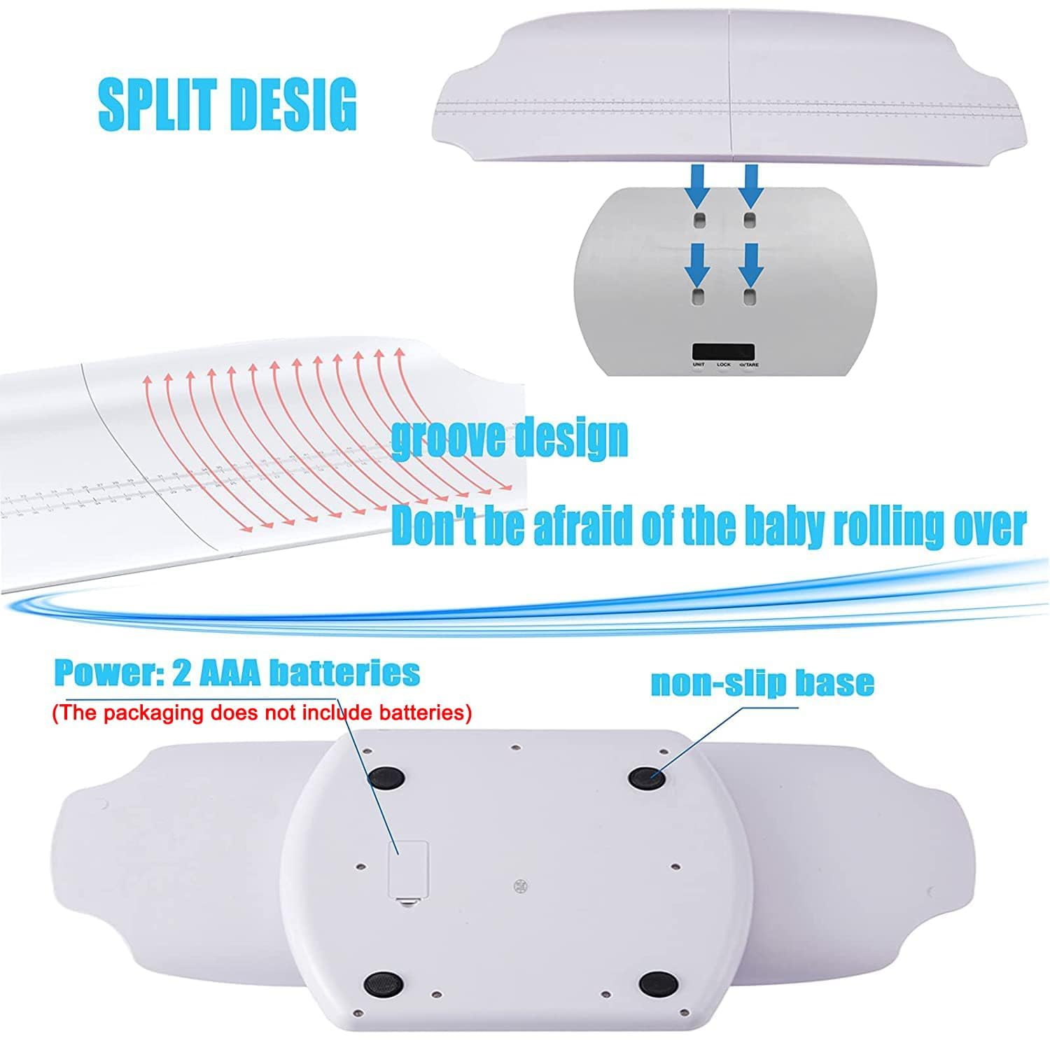 Dsocool Baby Scale, Multifunctional Baby Weight Scale, Pet Scale for Puppy, Cat, Adult Scale up to 100KG, Accurate Digital Scale with Hold Function, 60Cm Height Measurement image number 5