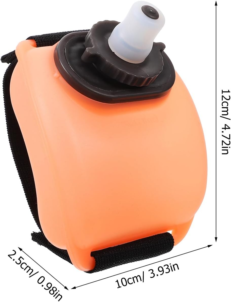 KESYOO Outdoor Sports Water Bottle 400Ml Semi- Orange Wrist Band Hydration Bottle for Running Cycling Hiking Portable Fitness Water Kettle image number 2