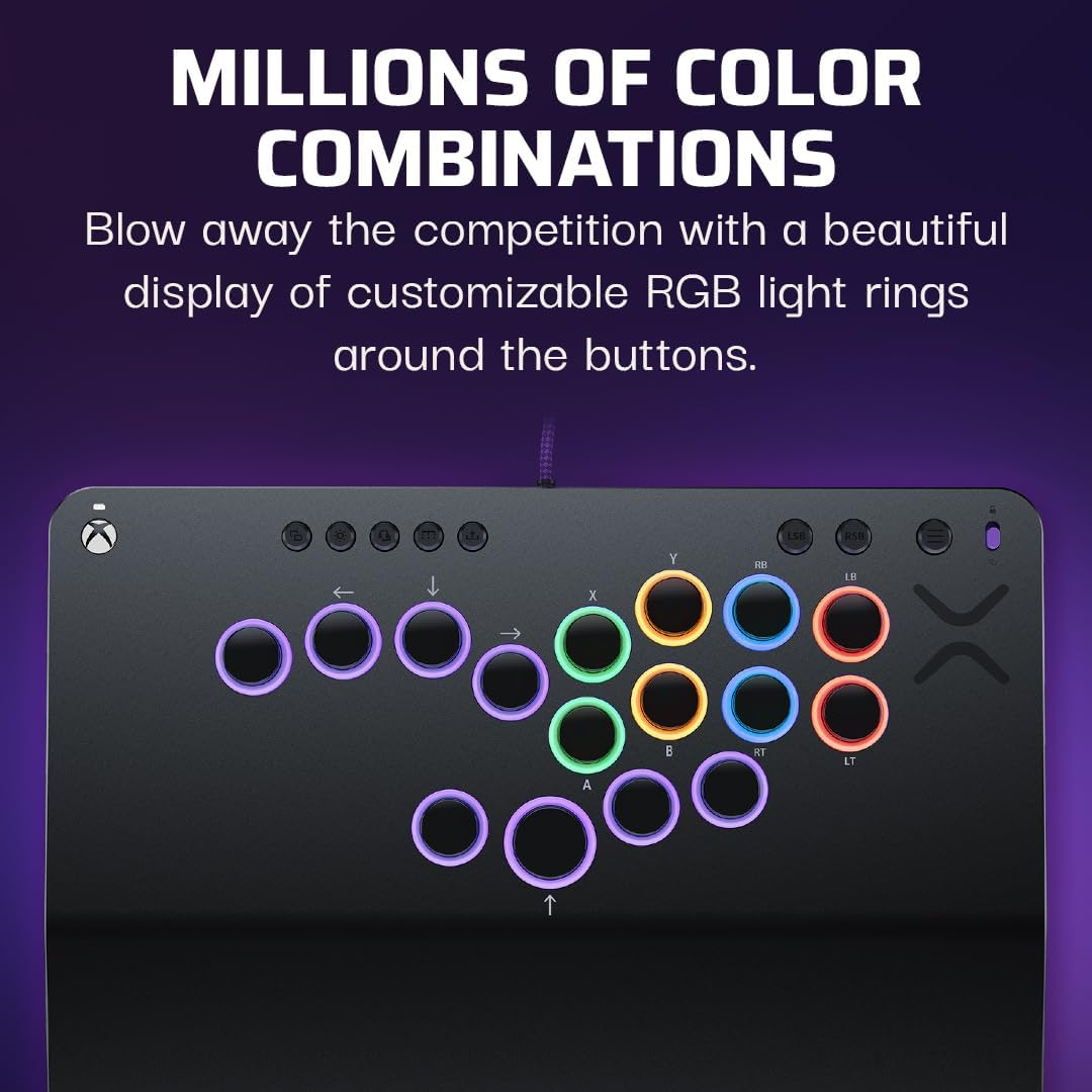 Turtle Beach Victrix Pro KO Leverless All Button Fight Stick, Officially Licensed for Xbox Series X|S, Xbox One, Windows 10/11 PC, Customizable Esports Tournament Ready Controller, Gray image number 6